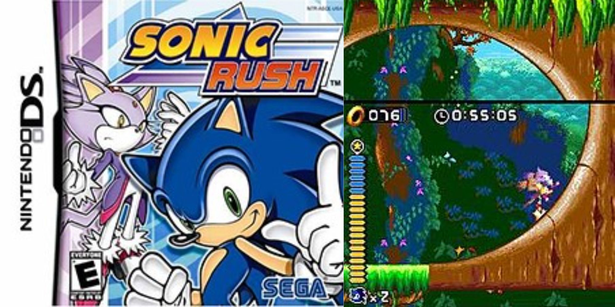 DS Games Sonic Rush cover and game