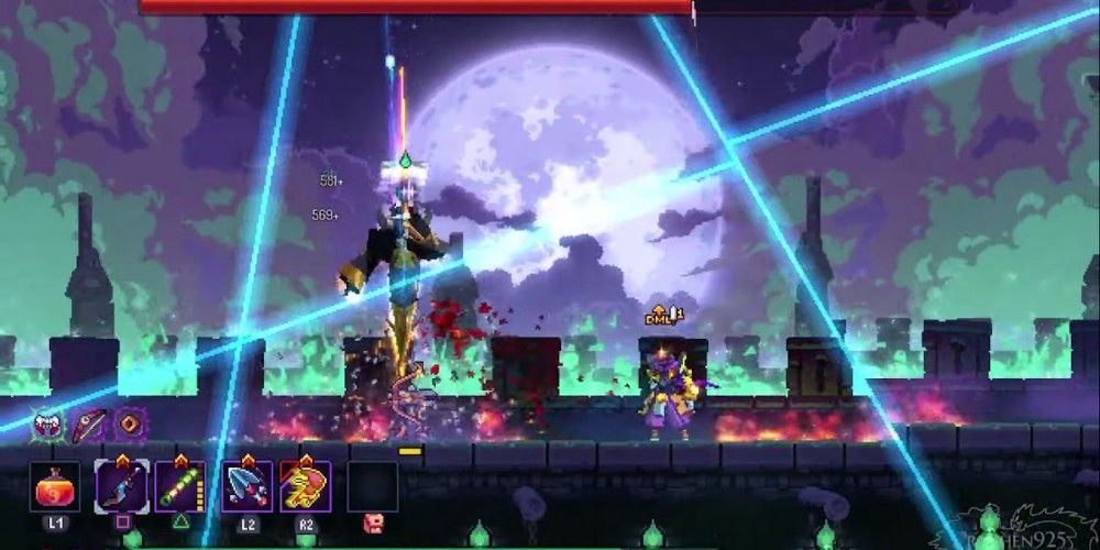 Dead Cells screenshot of The Crown with The Queen