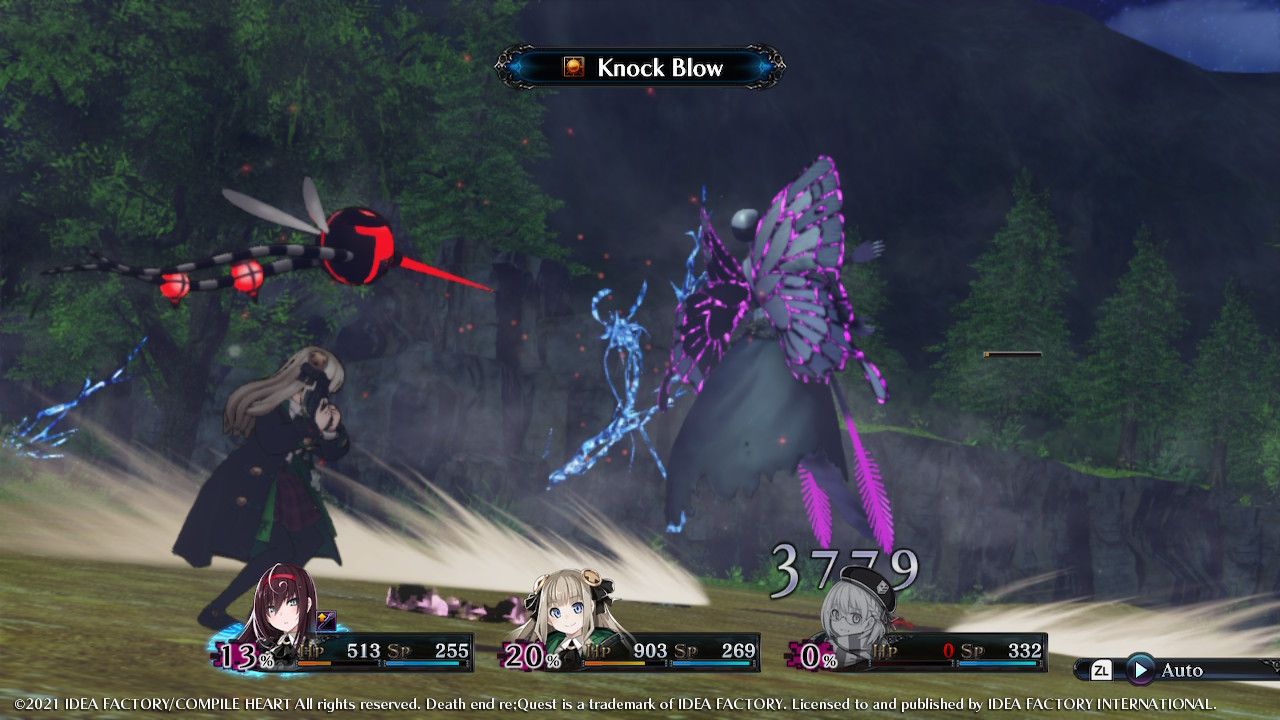 Death End Re;Quest 2 Succubus Rottie Knock Blow