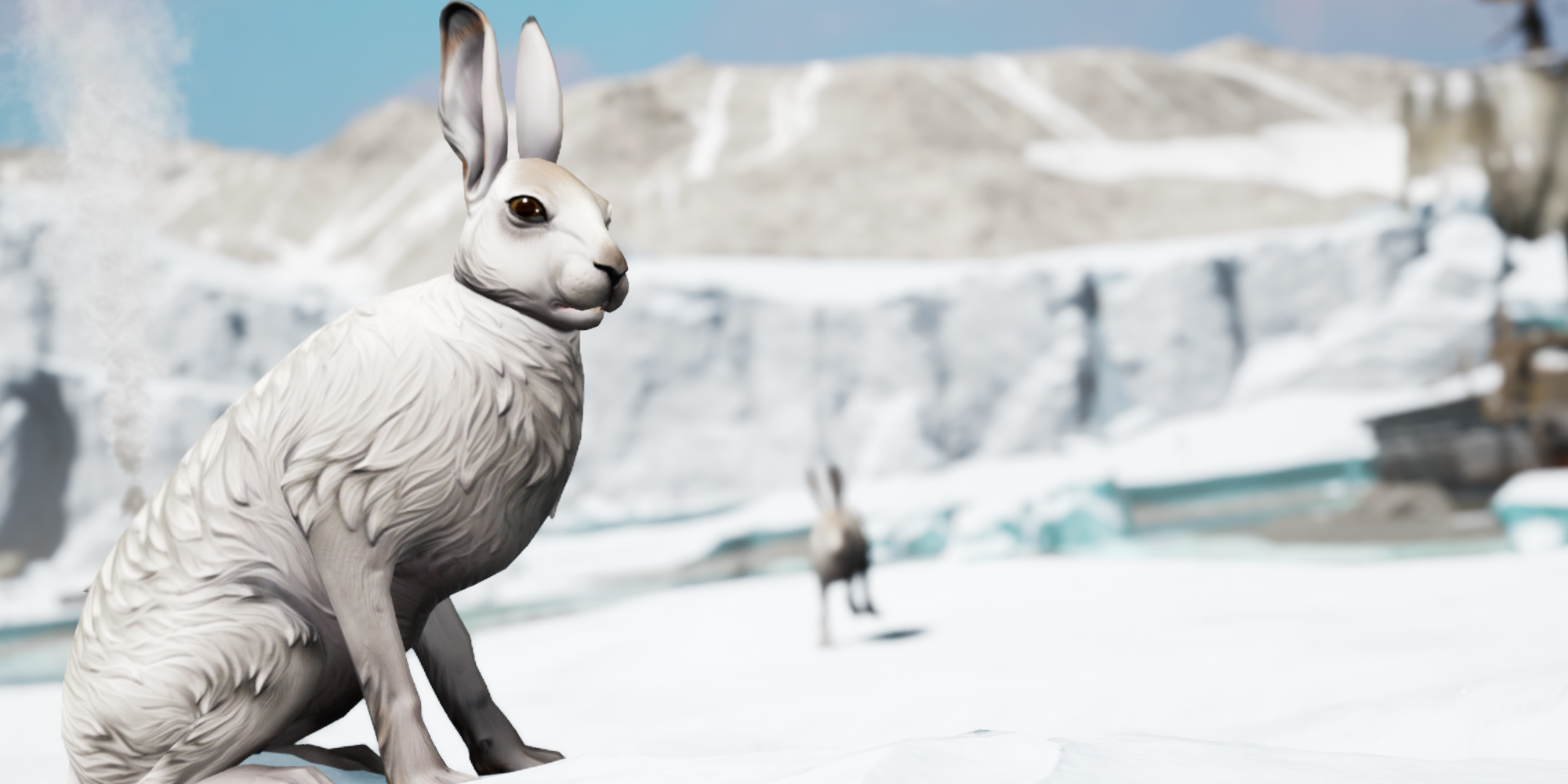 Dread Hunger Vegetarian Achievement showing rabbit on a snowy landscape
