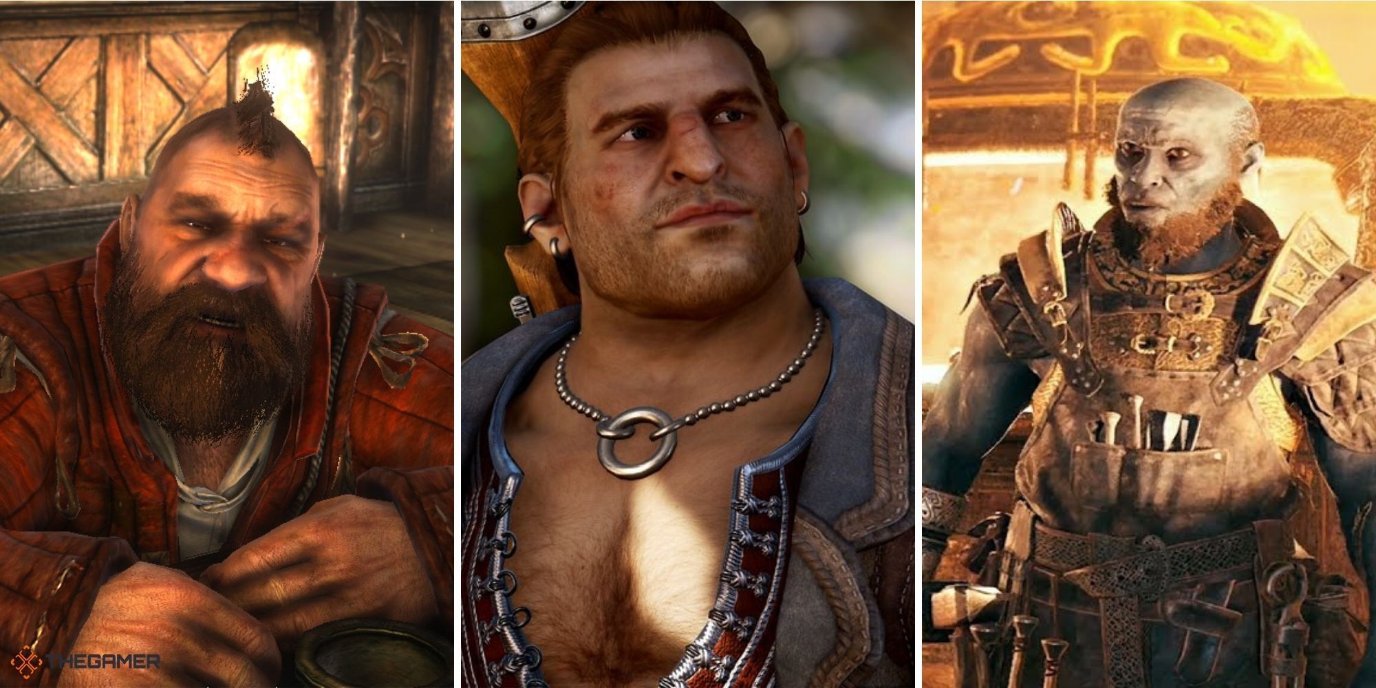 Dwarves in Video Games - God of War (right), Dragon Age Inquisition (centre), The Witcher (left)