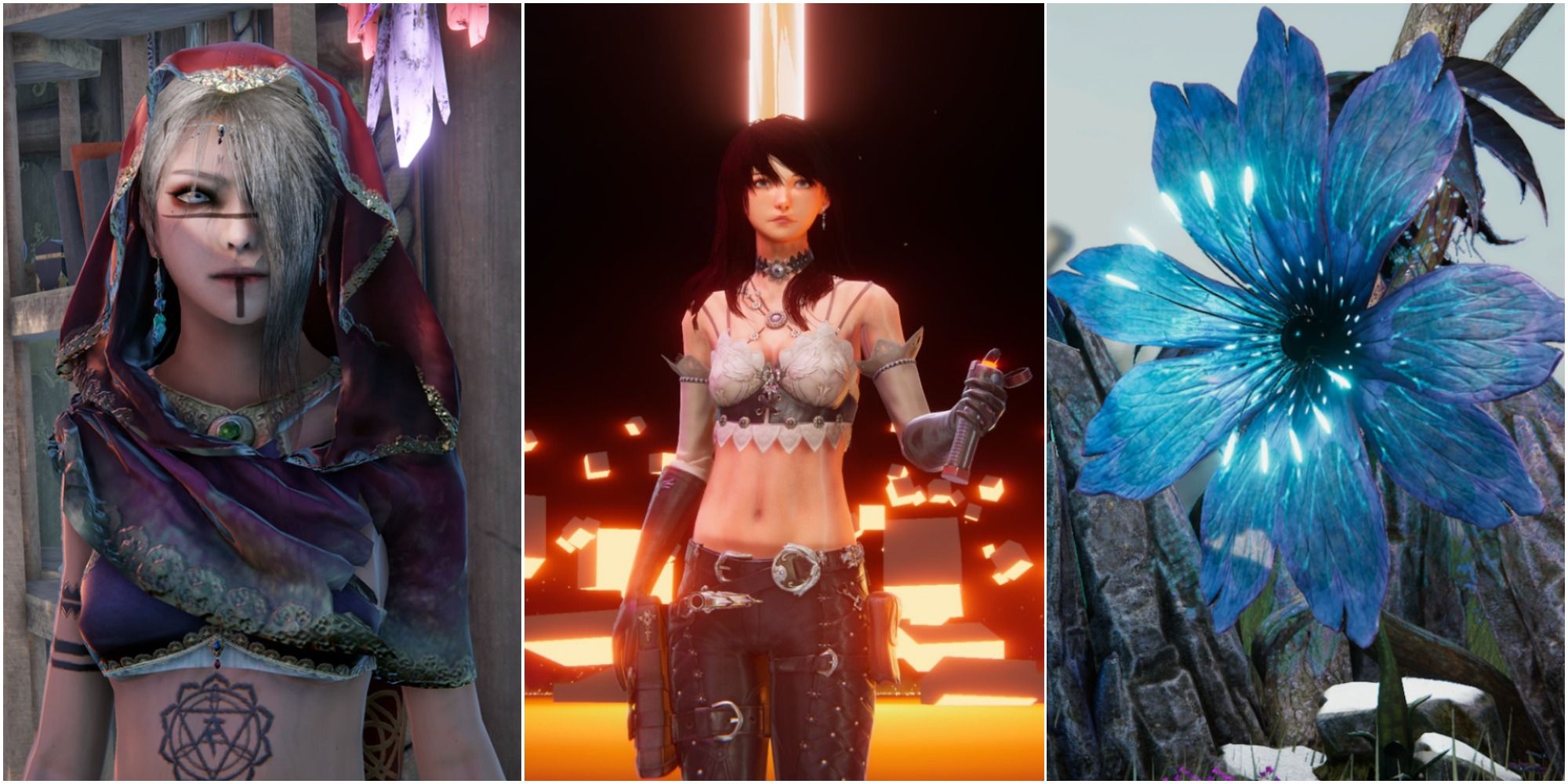 Edge of Eternity Characters on the left is Myrna, in the middle is Fallon and on the right is Flavio