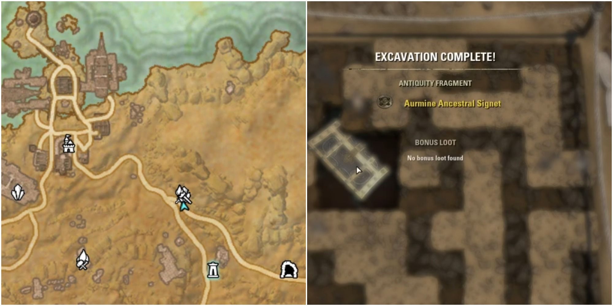 Elder Scrolls Online Alik'r Desert Map And An Excavation Site