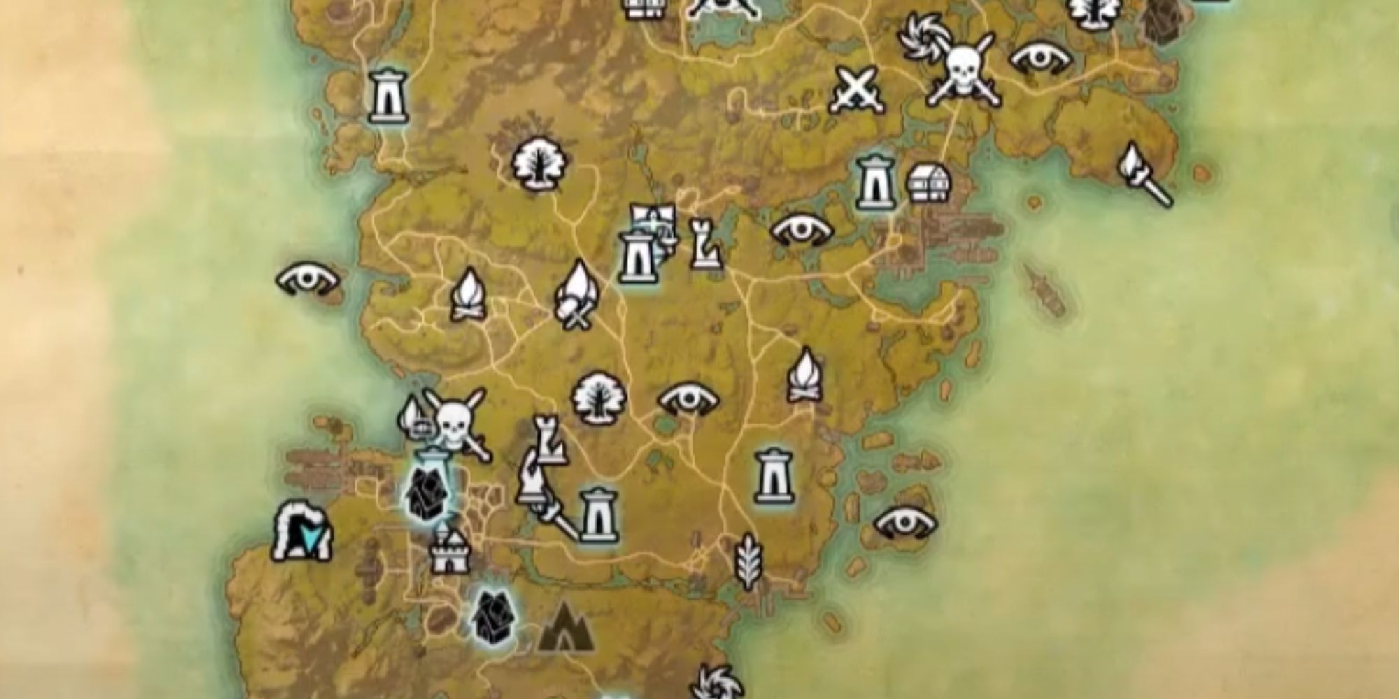 Elder Scrolls Online Bad Man's Hollows Public Dungeon On The Map