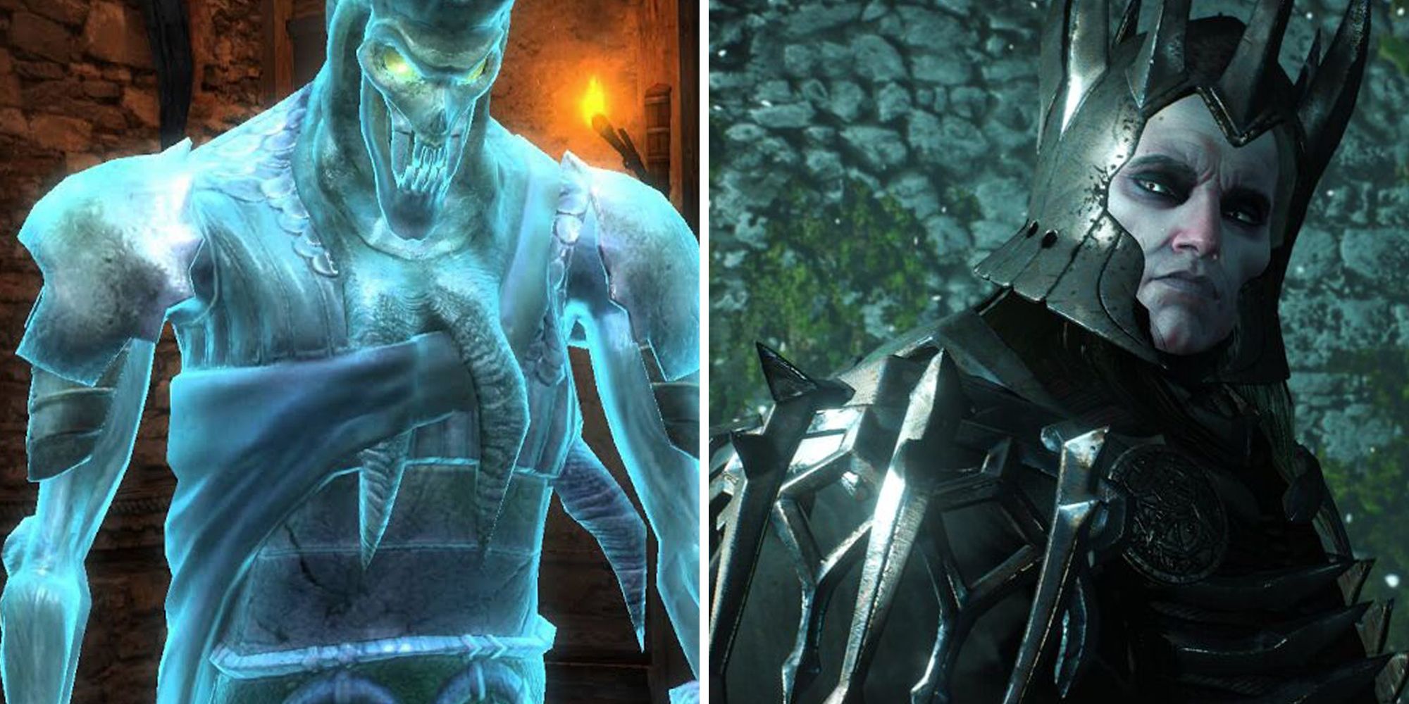 Eredin The Witcher 1 and The Witcher 3 split image. Eredin King of the Hunt.