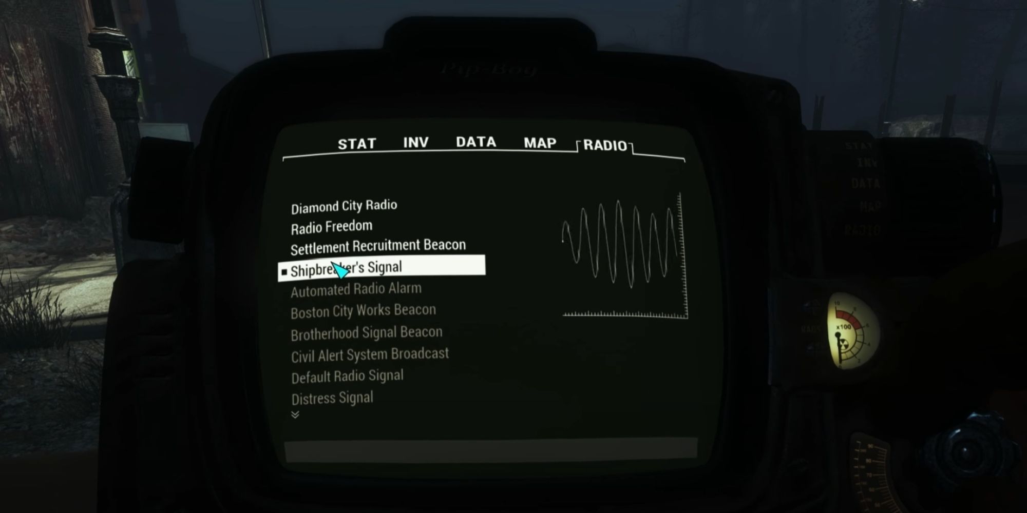 Fallout 4 Shipbreaker Radio Signal Inside The Pip-Boy