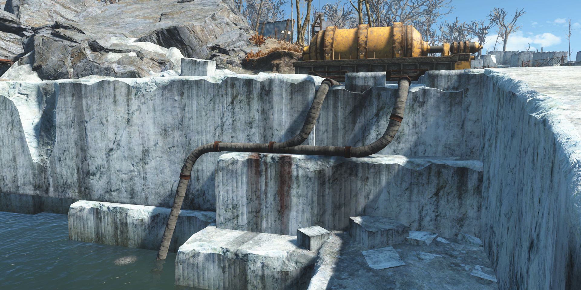 A pool of contaminated water in Fallout 4