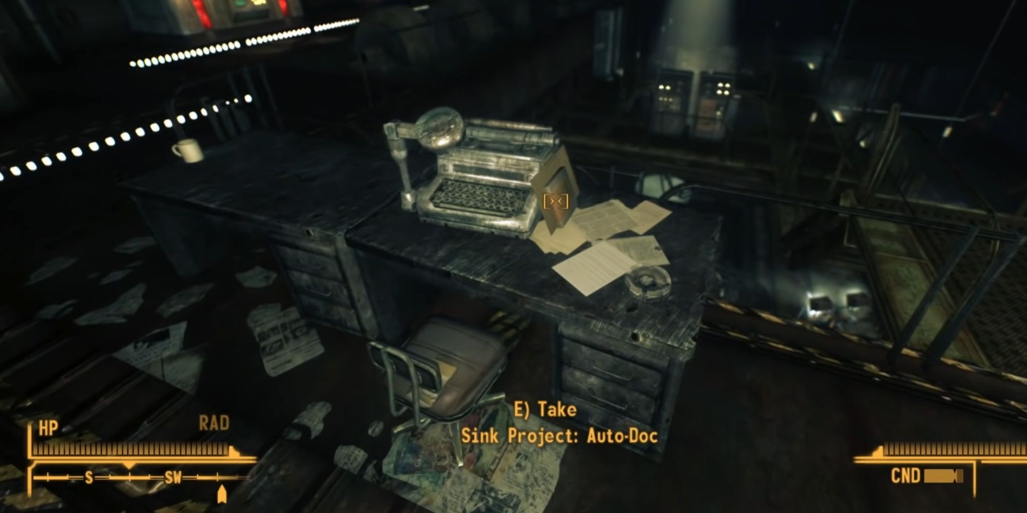 Fallout New Vegas Sink Project Auto-Doc On A Desk