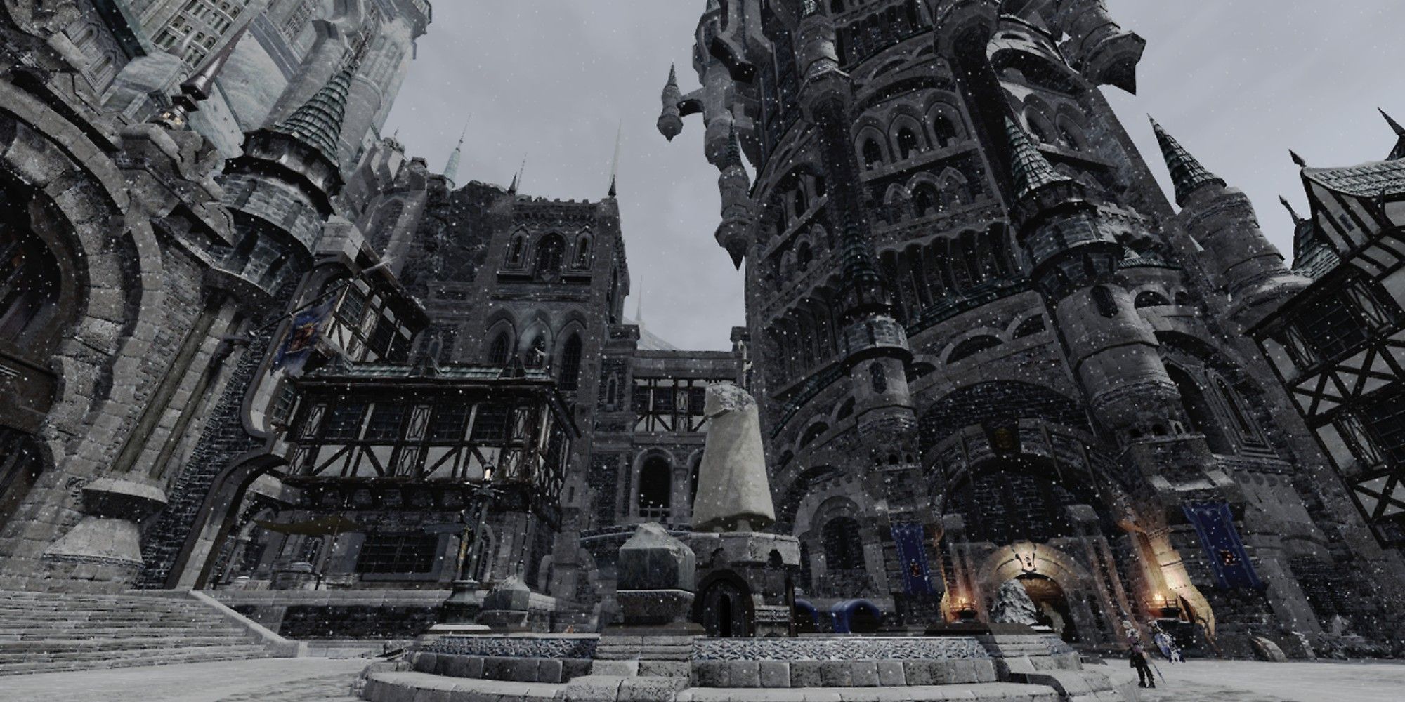 Final Fantasy 14 Screenshot of Foundations City Buildings