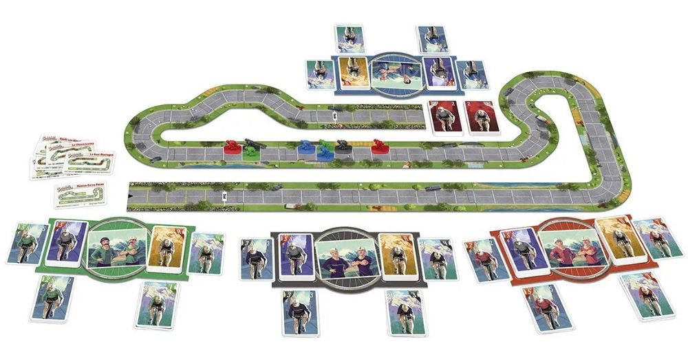 Flamme Rouge board game setup