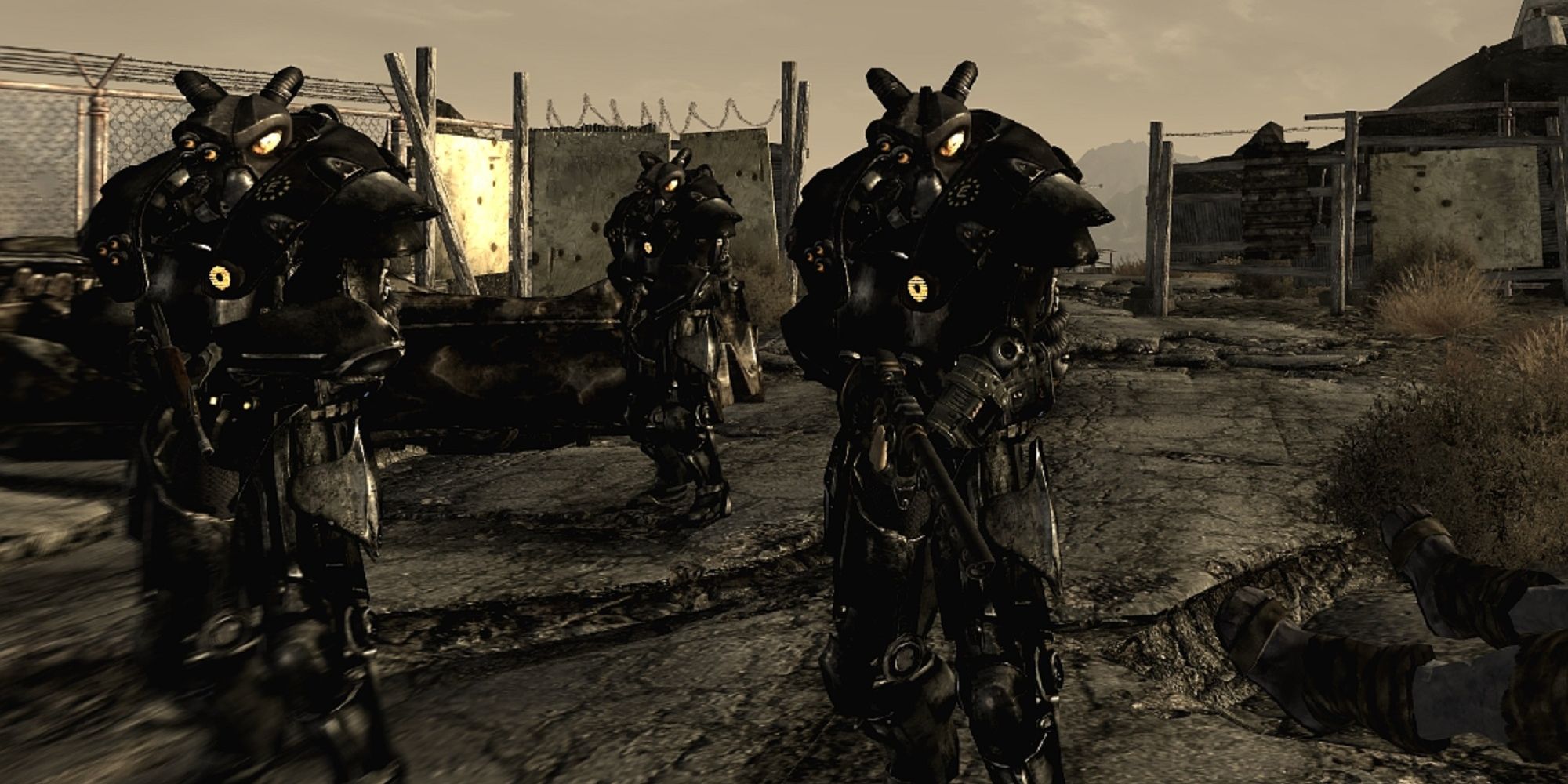Three Enclave Soldiers Facing The Camera