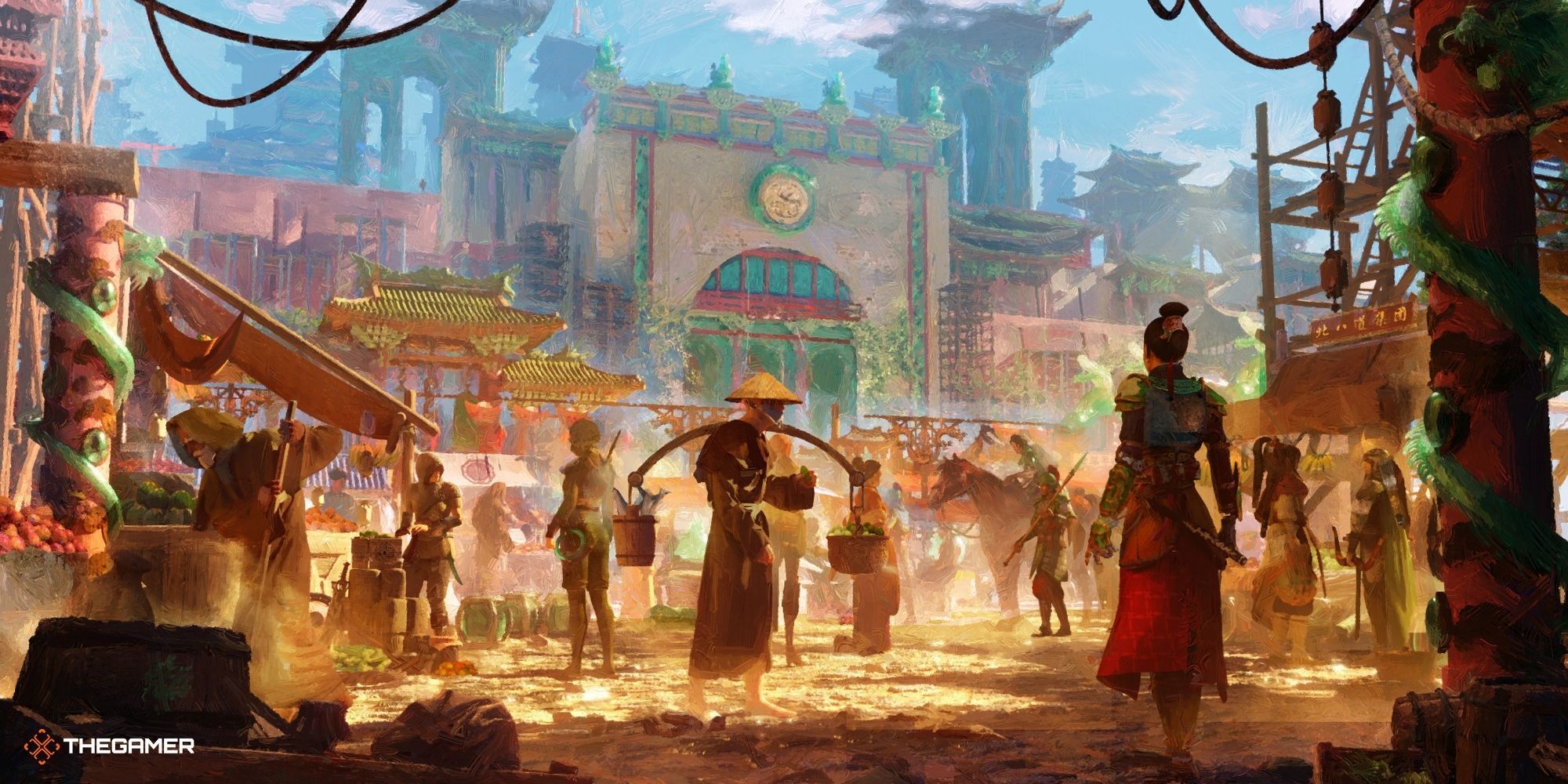 Guild Wars 2 End of Dragons - concept art of New Kaineng City