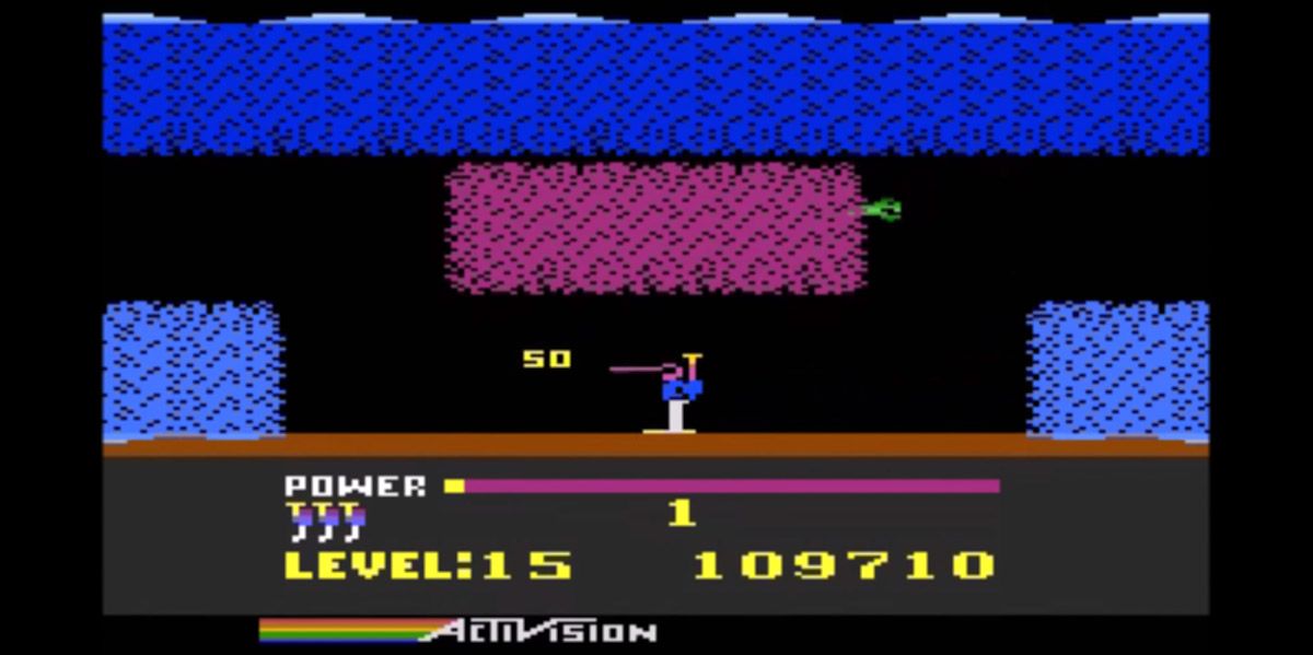 screenshot of H.E.R.O. Atari 5200