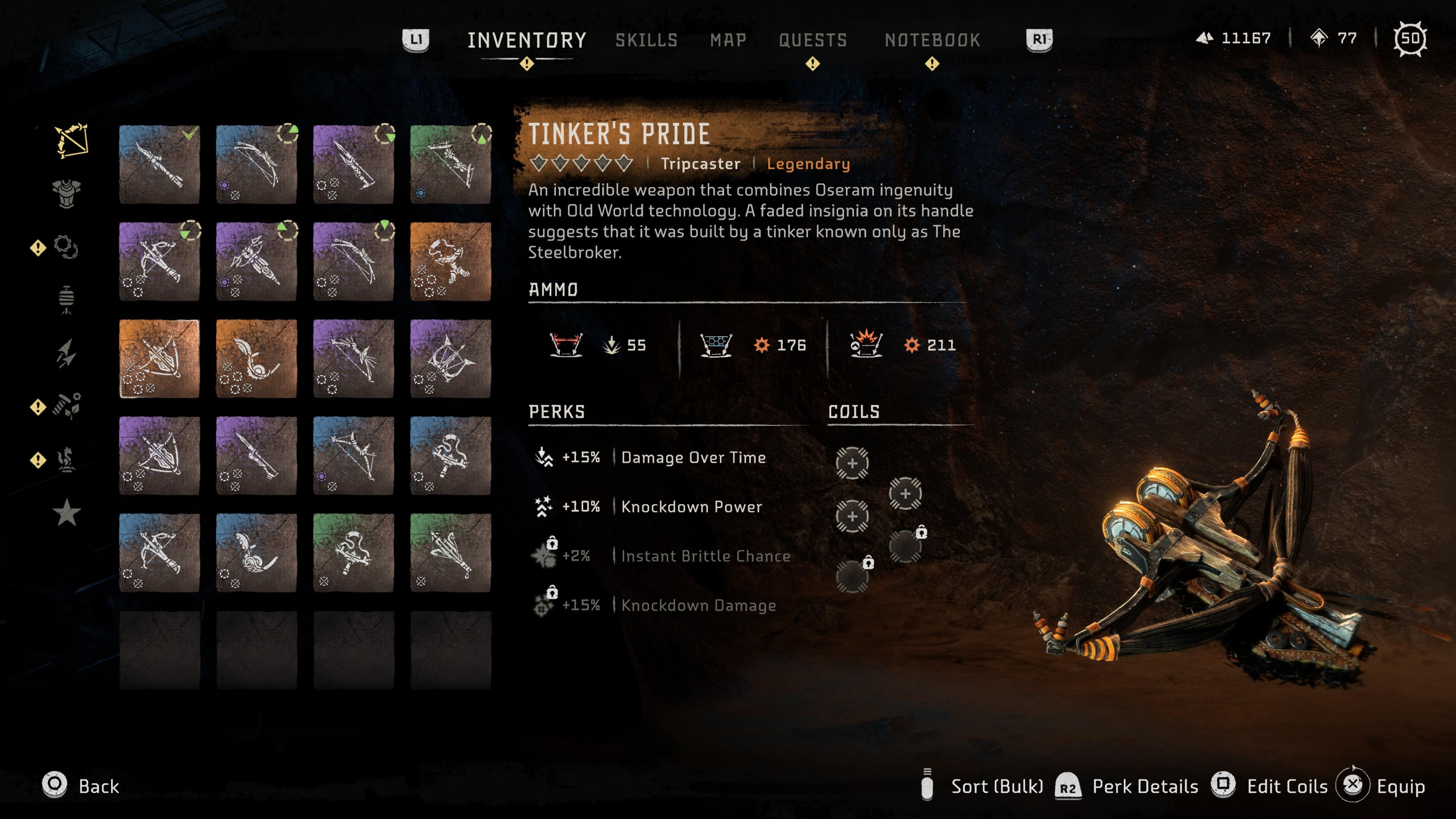 HFW Hunting Grounds Gear Tinker's Pride Menu