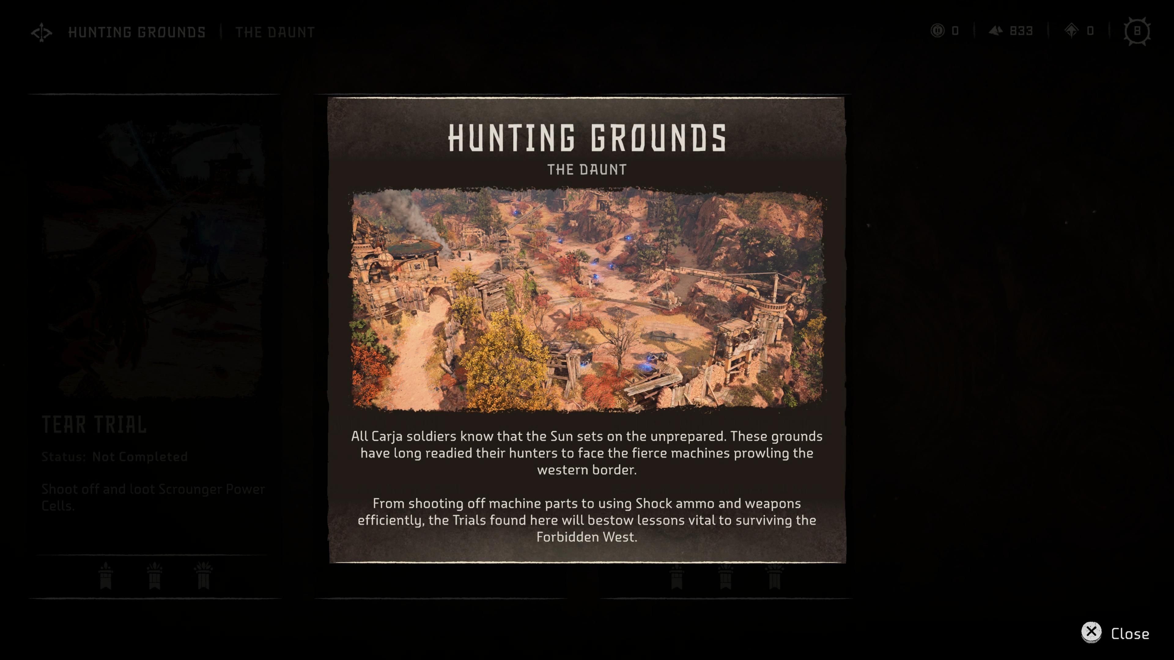 HFW Hunting Grounds Introduction Menu