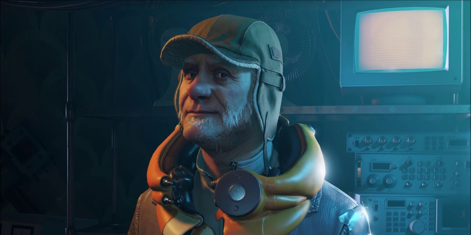 Russel's appearance as seen in Half Life Alyx Wearing A Hat
