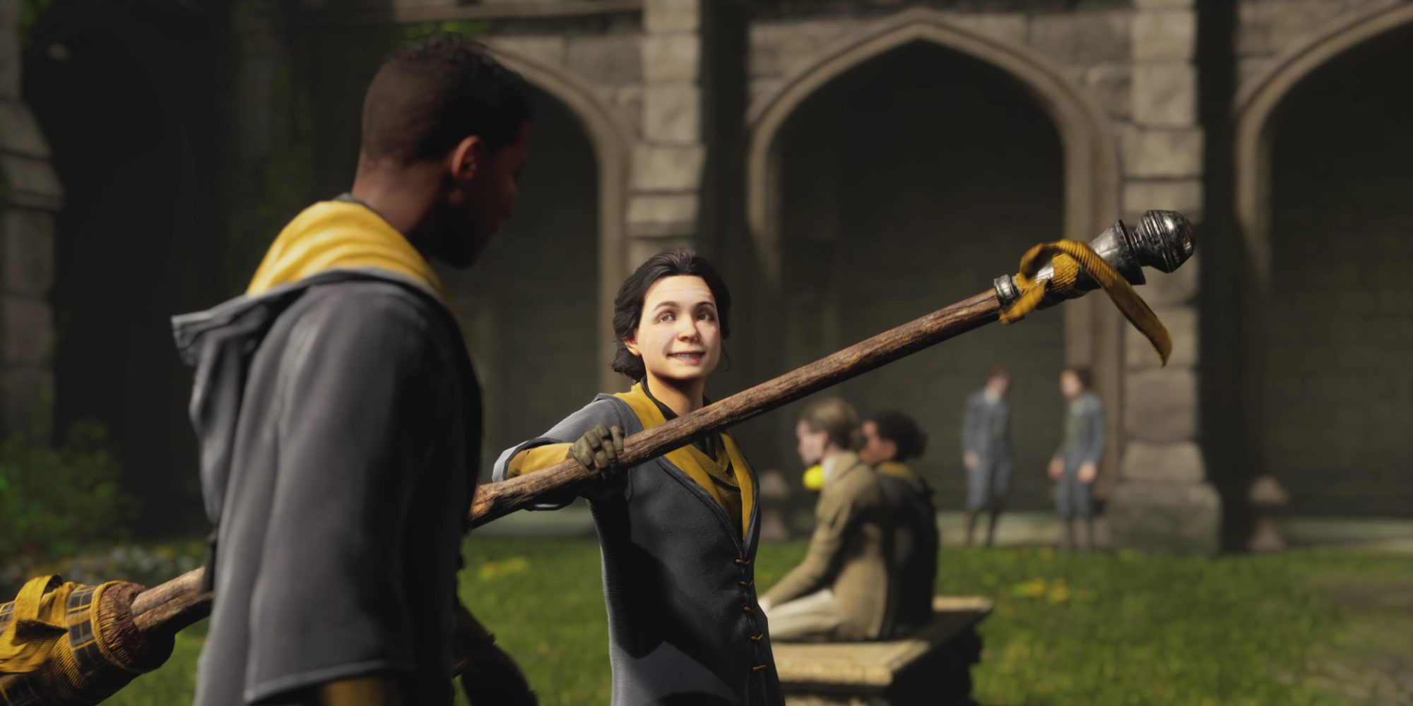 Hogwarts Legacy playing quidditch