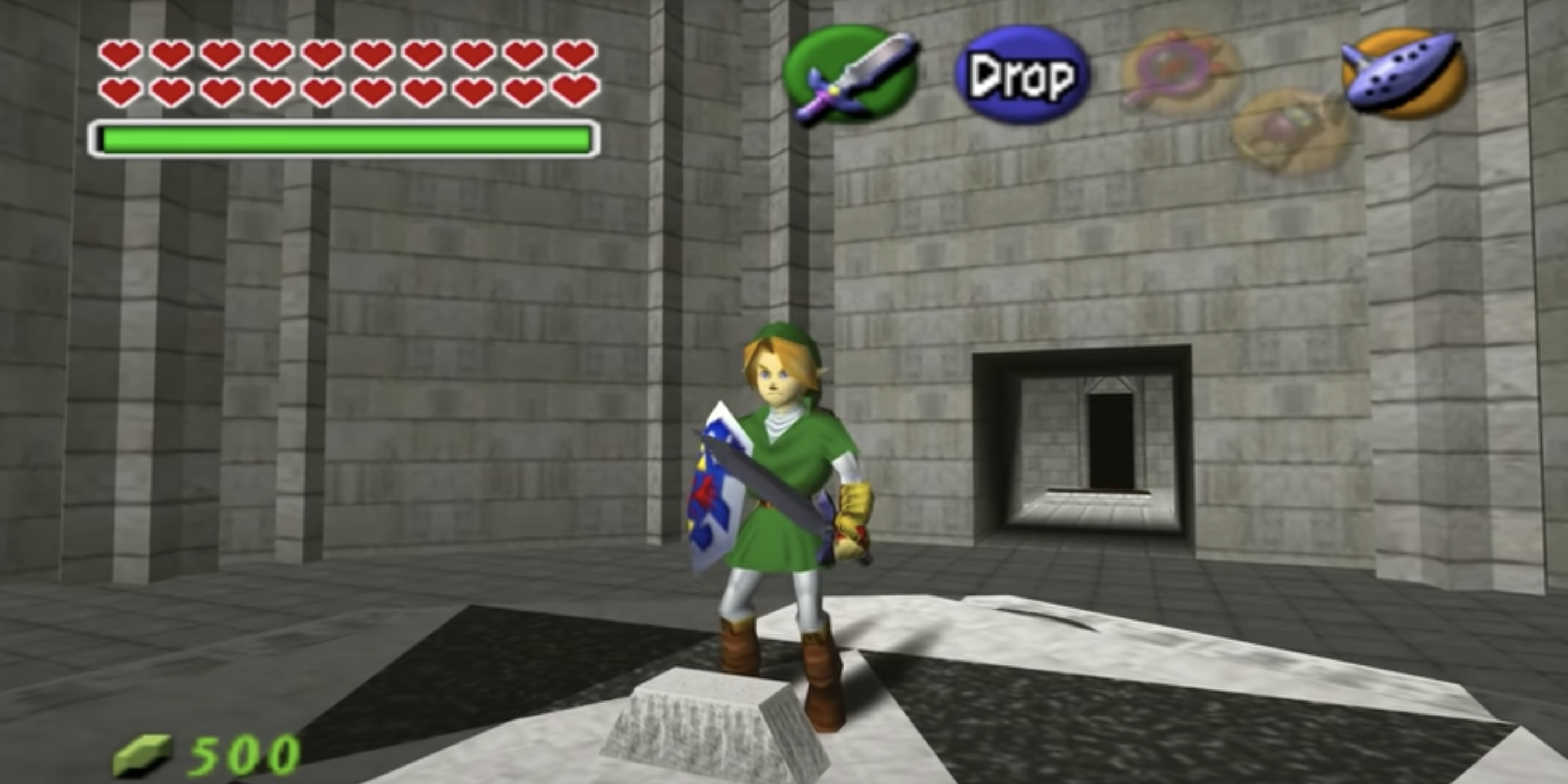 Adult Link Ocarina of Time in the Temple of Time