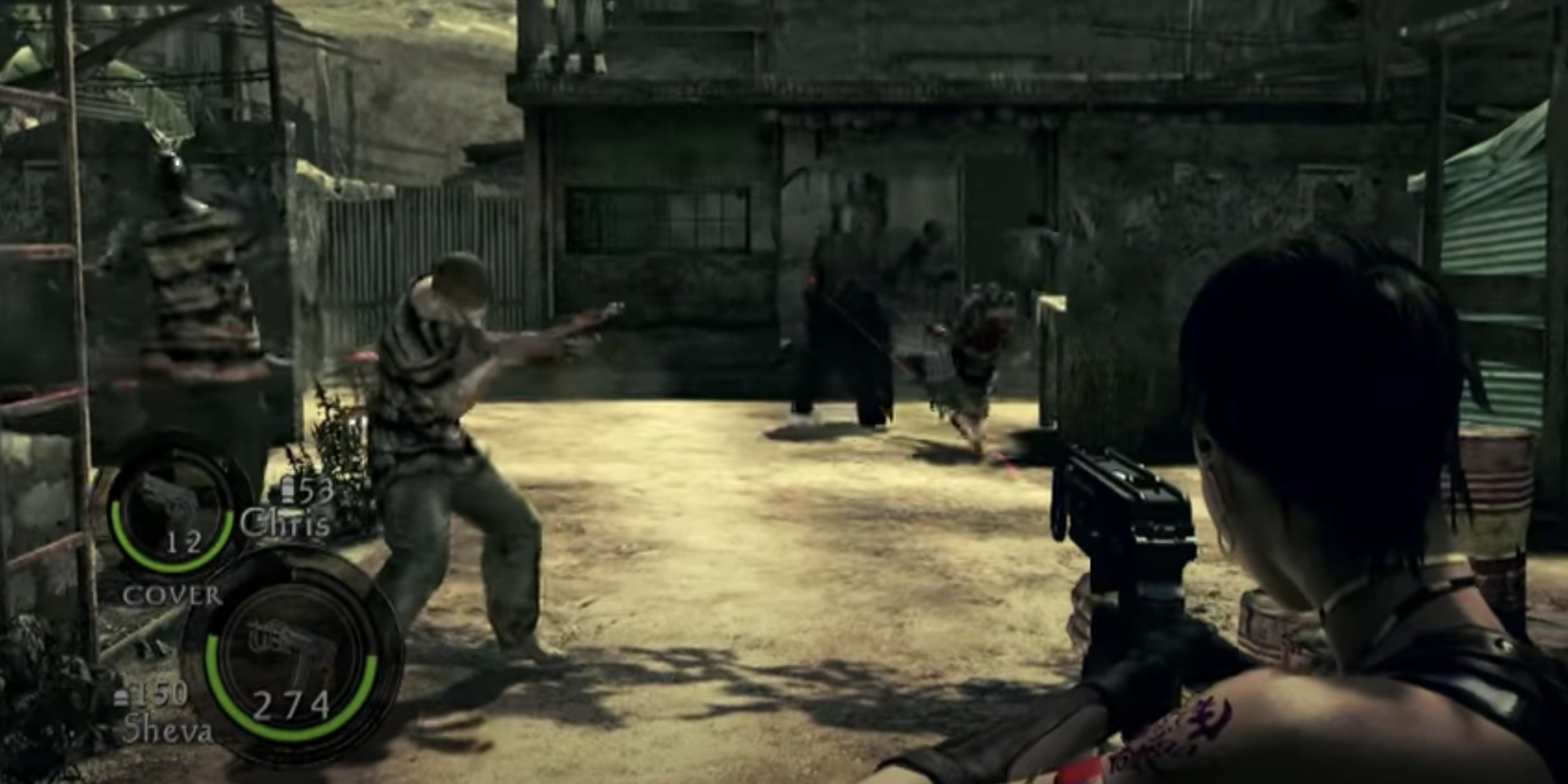 Sheva Gameplay Footage Shooting a Pistol Resident Evil 5
