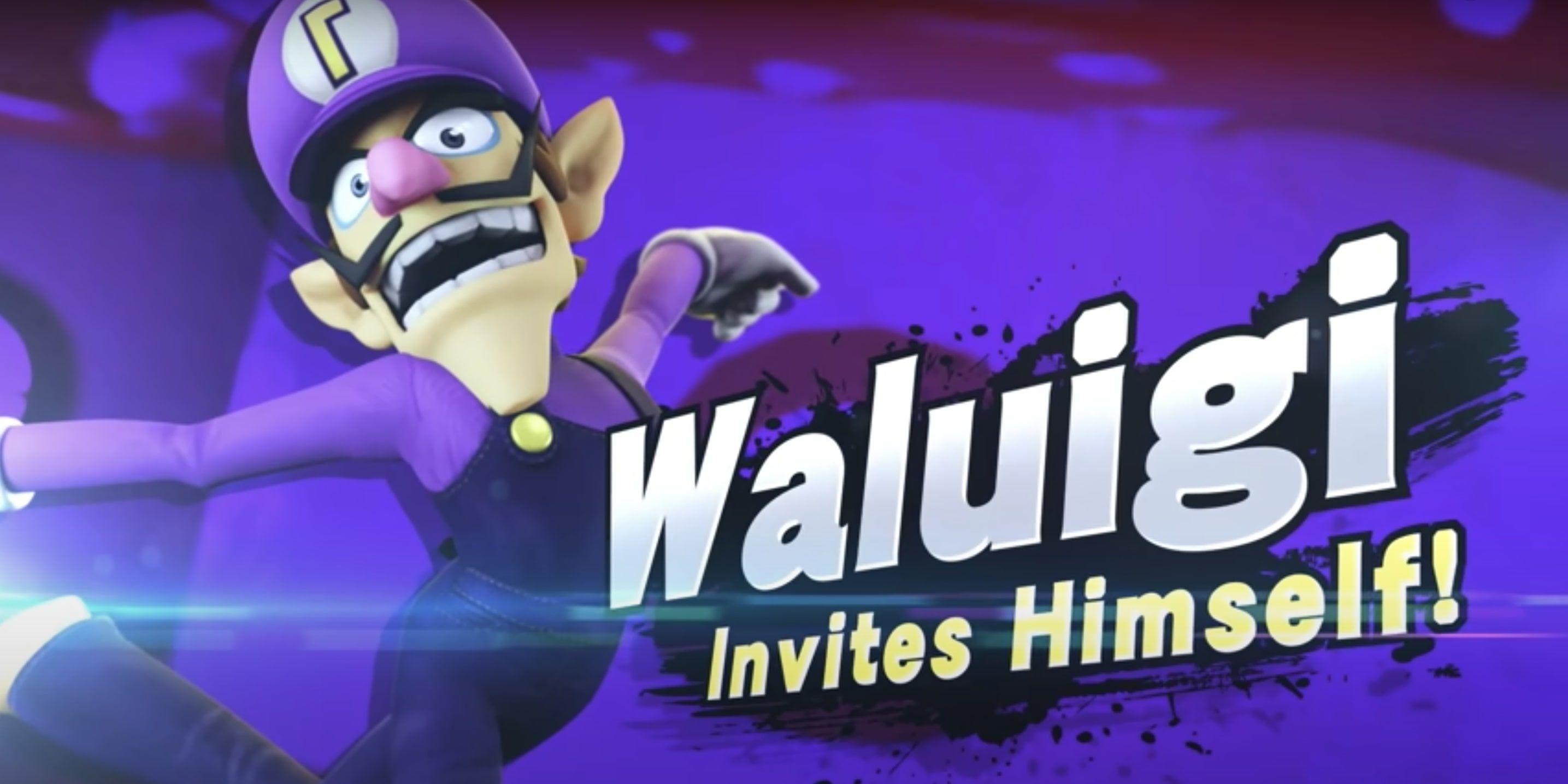 Still From Waluigi Smash Bros Entrance Trailer