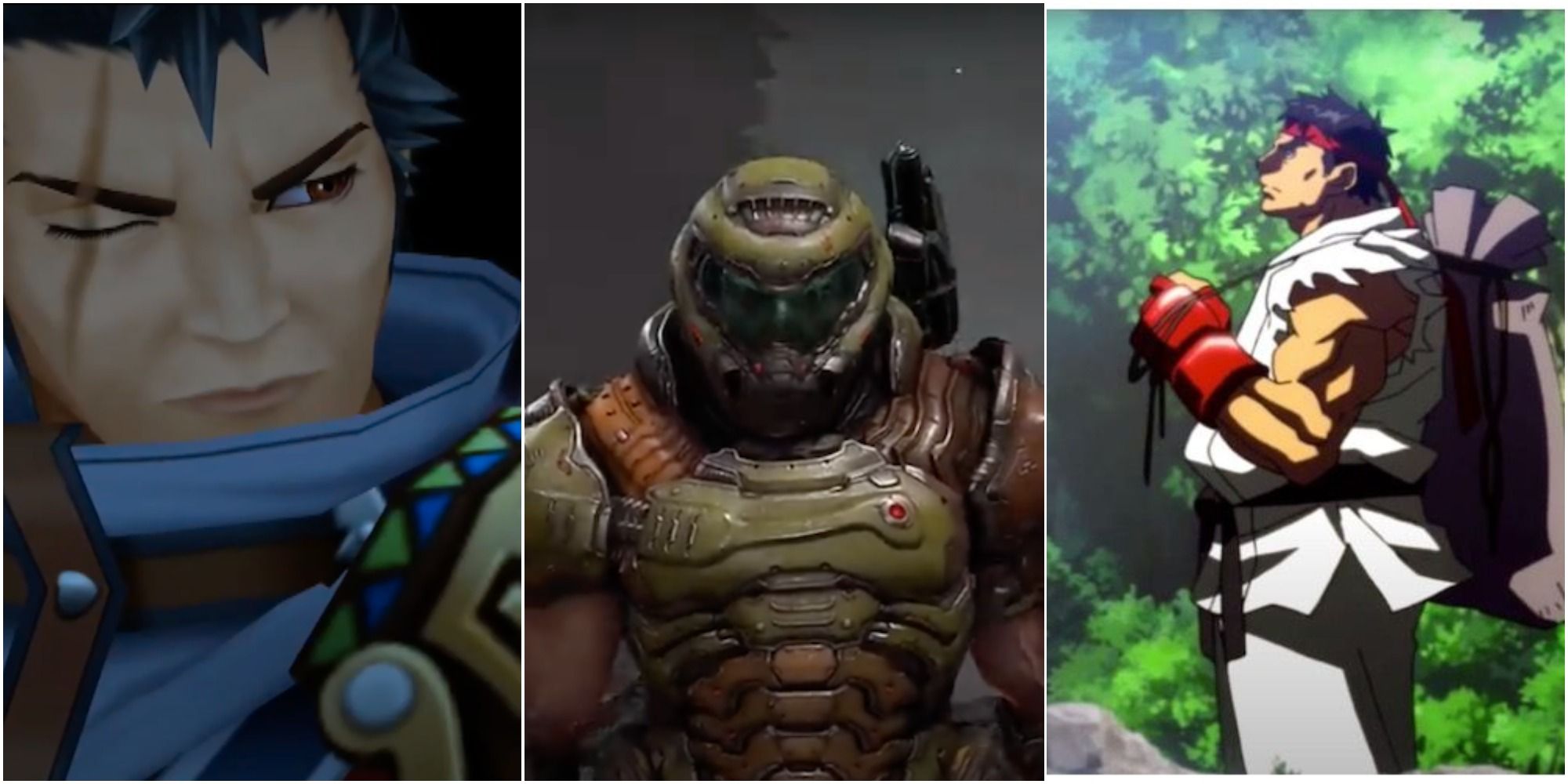 Auron from Kingdom Hearts 2, Master Chief from Halo, Ryu from Street Fighter