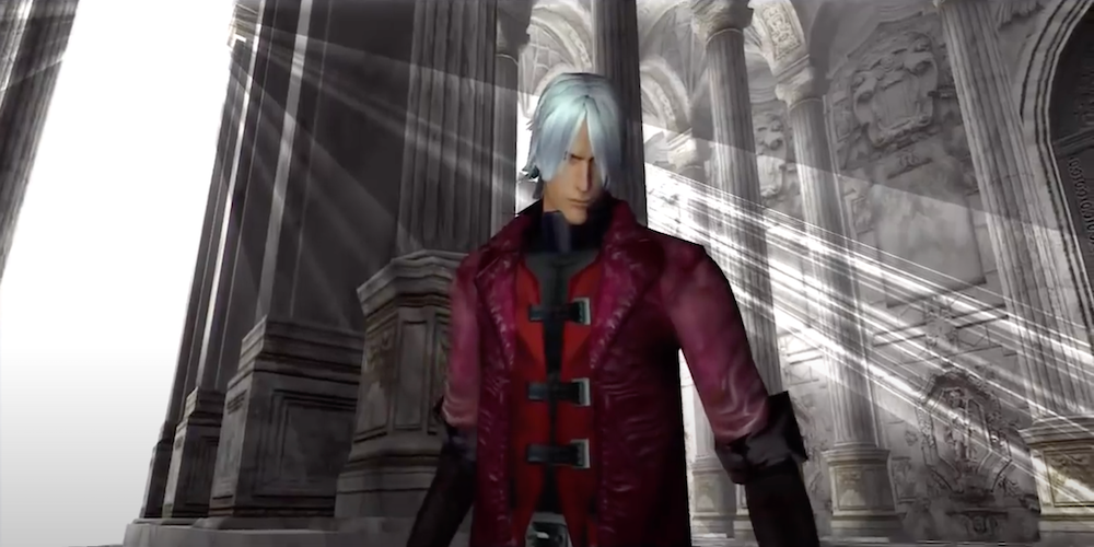 Dante from Devil May Cry looks at ground