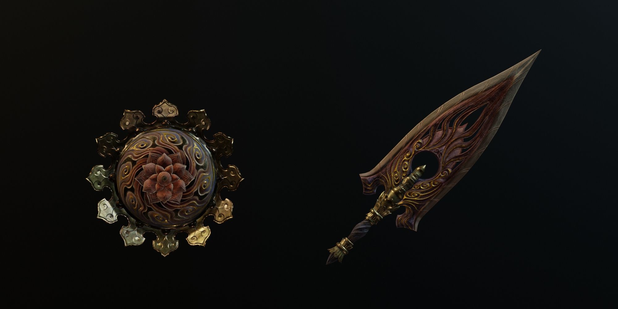 Manifested Lotus Sword And Shield Set