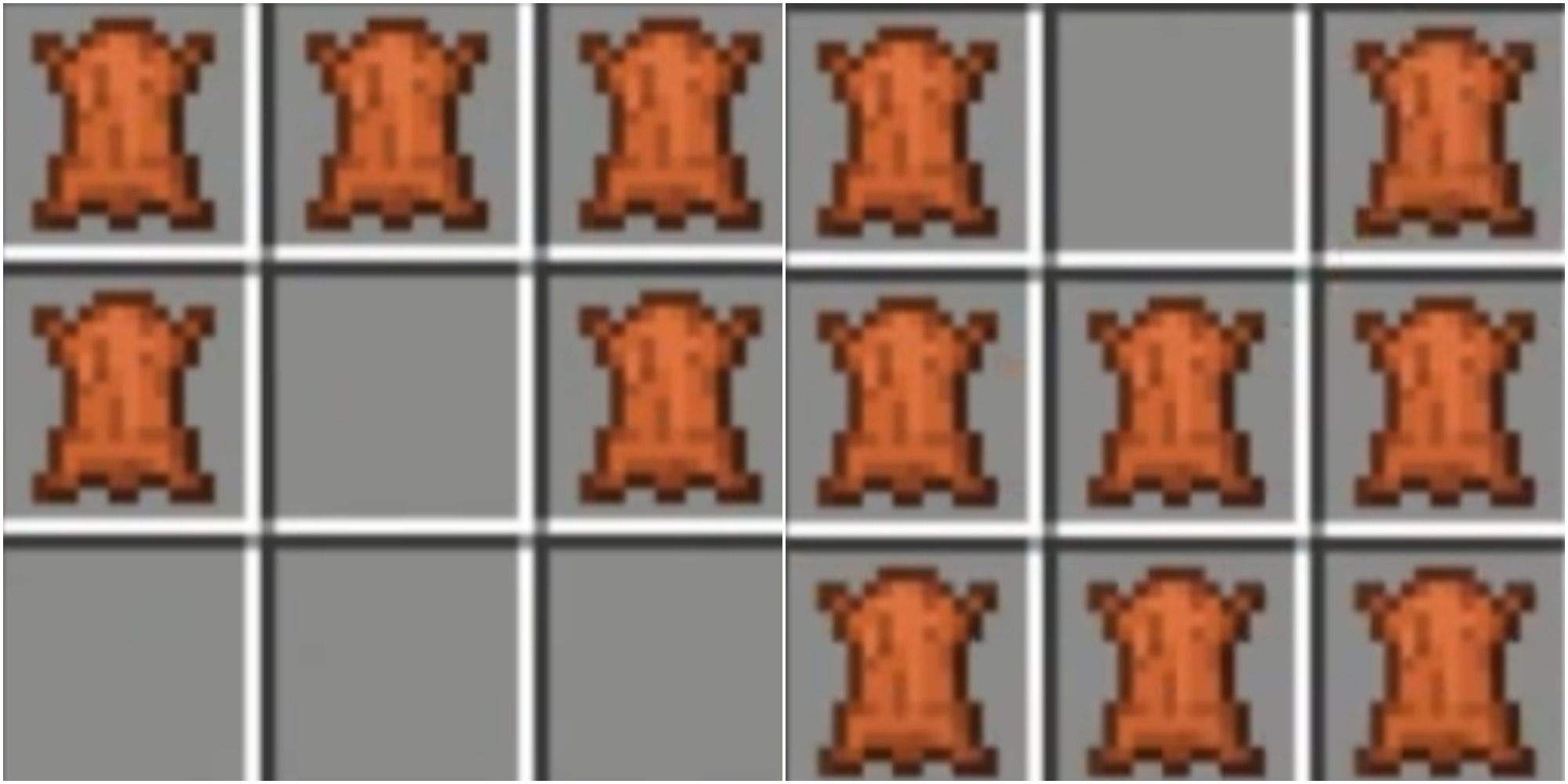 Minecraft Leather Torso And Helmet Crafting Recipes