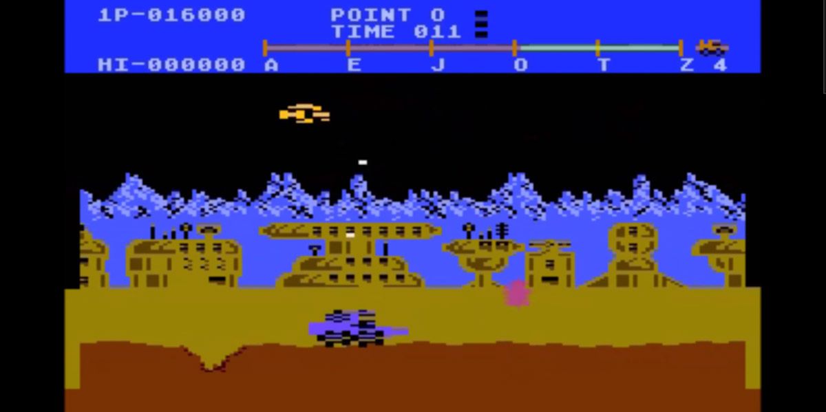 screenshot of Moon Patrol Atari 5200