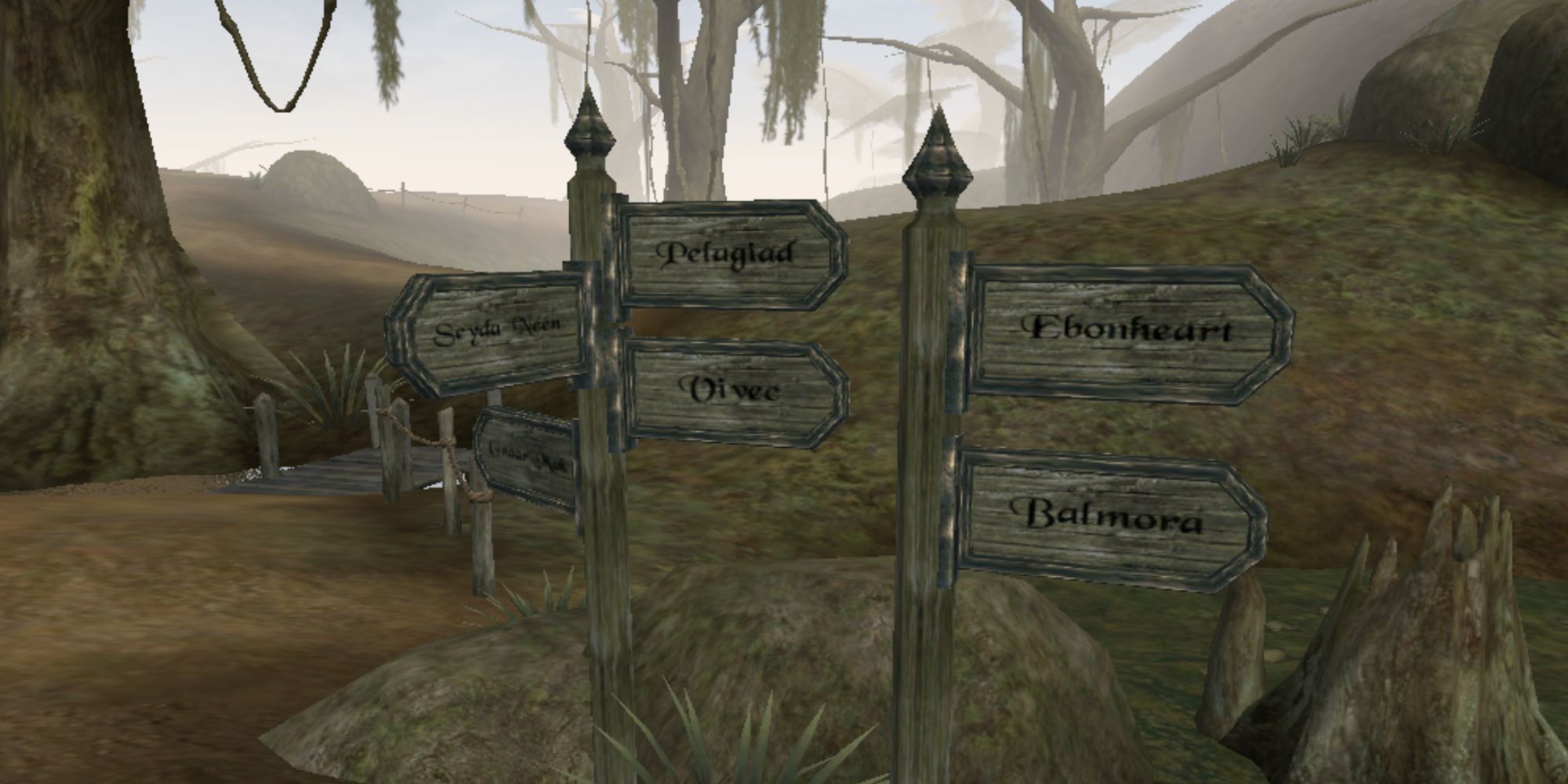 Morrowind Real Signposts In A Forest