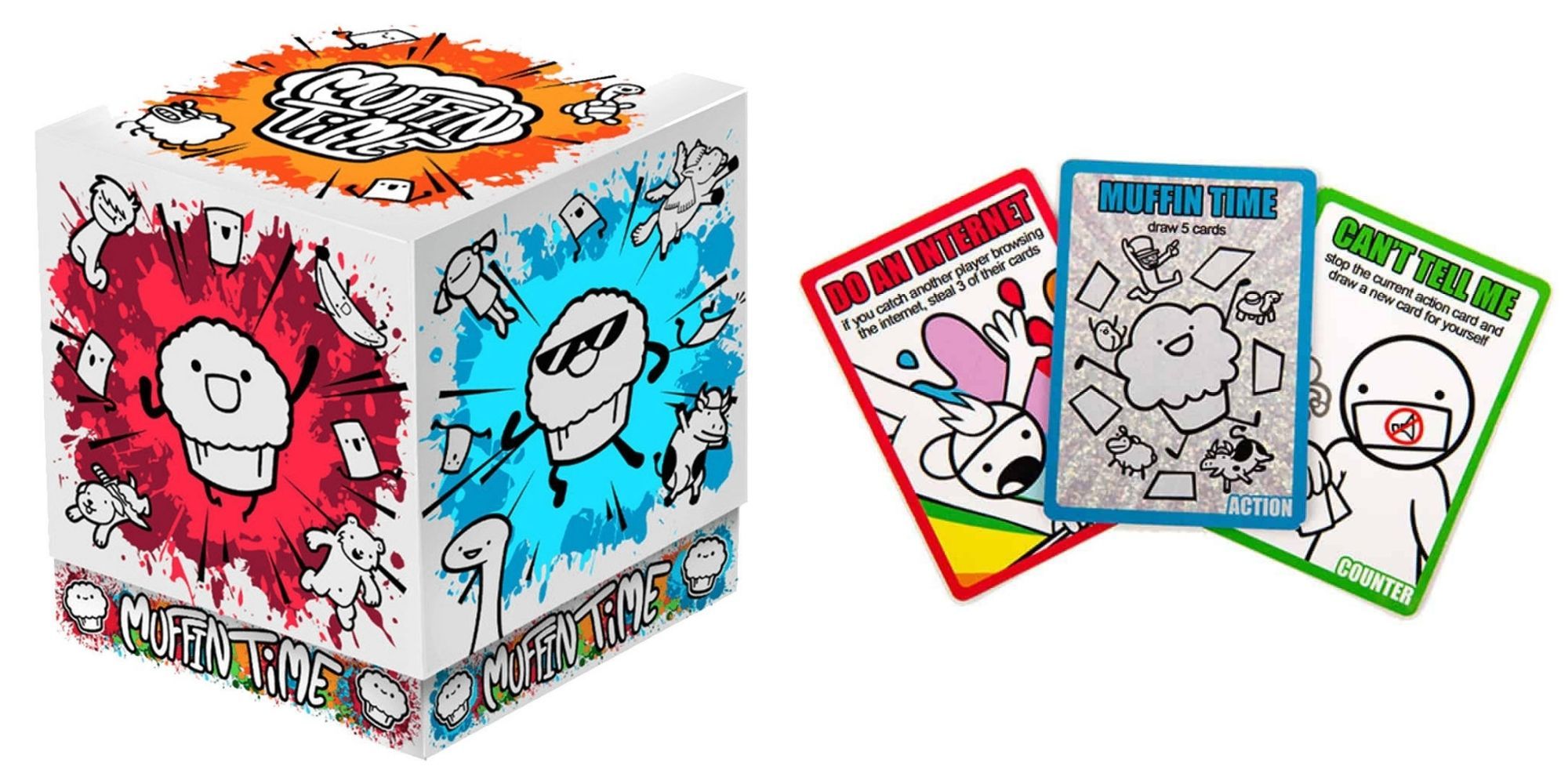 Muffin Time - Card Game Box - Example action and counter cards