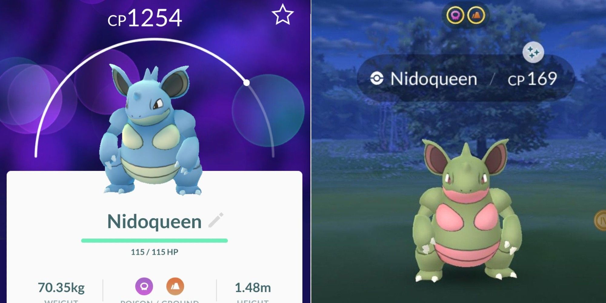 Pokemon GO: Nidoqueen And Its Shiny