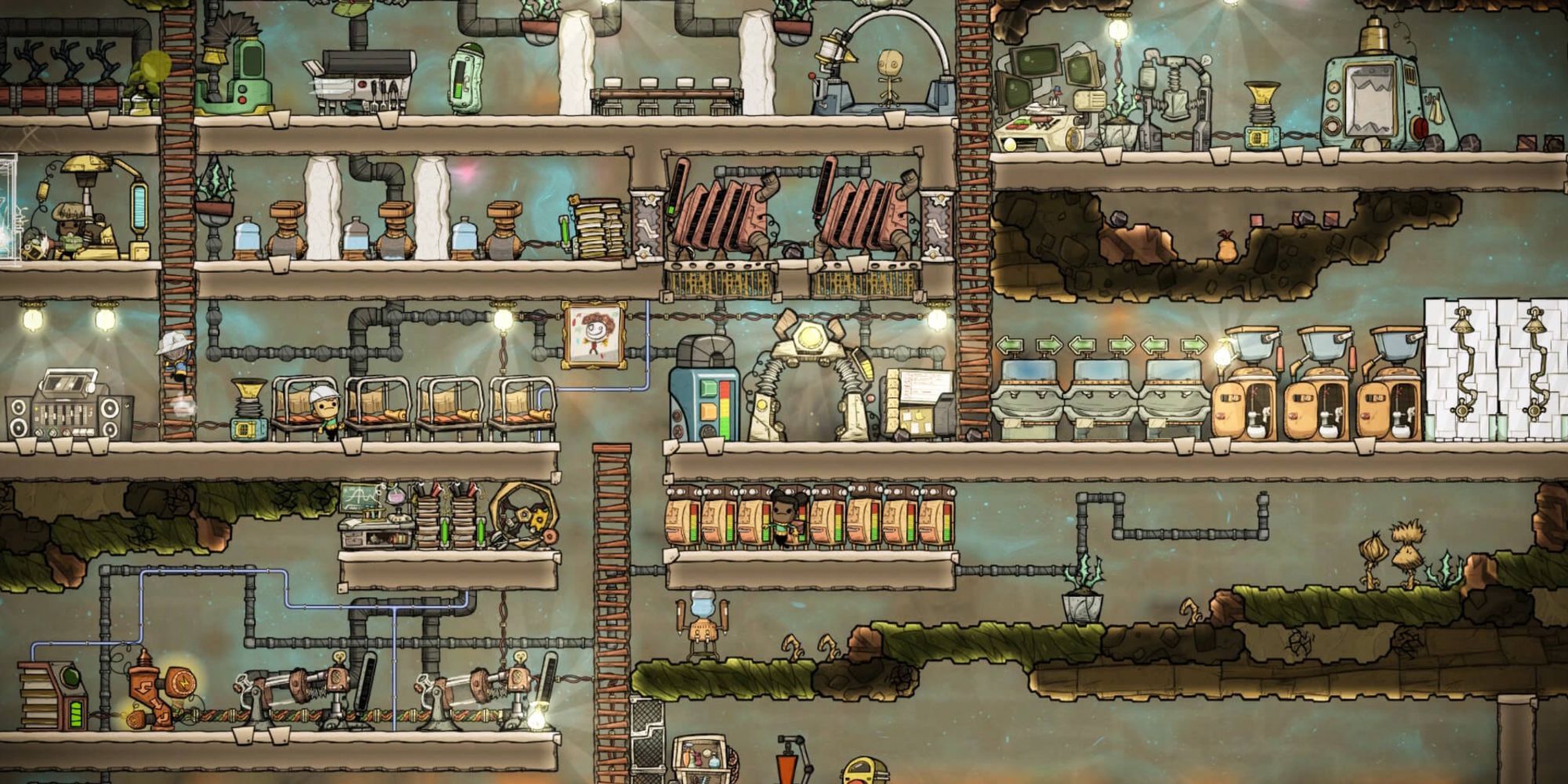 Oxygen Not Included Base With Many Amenities