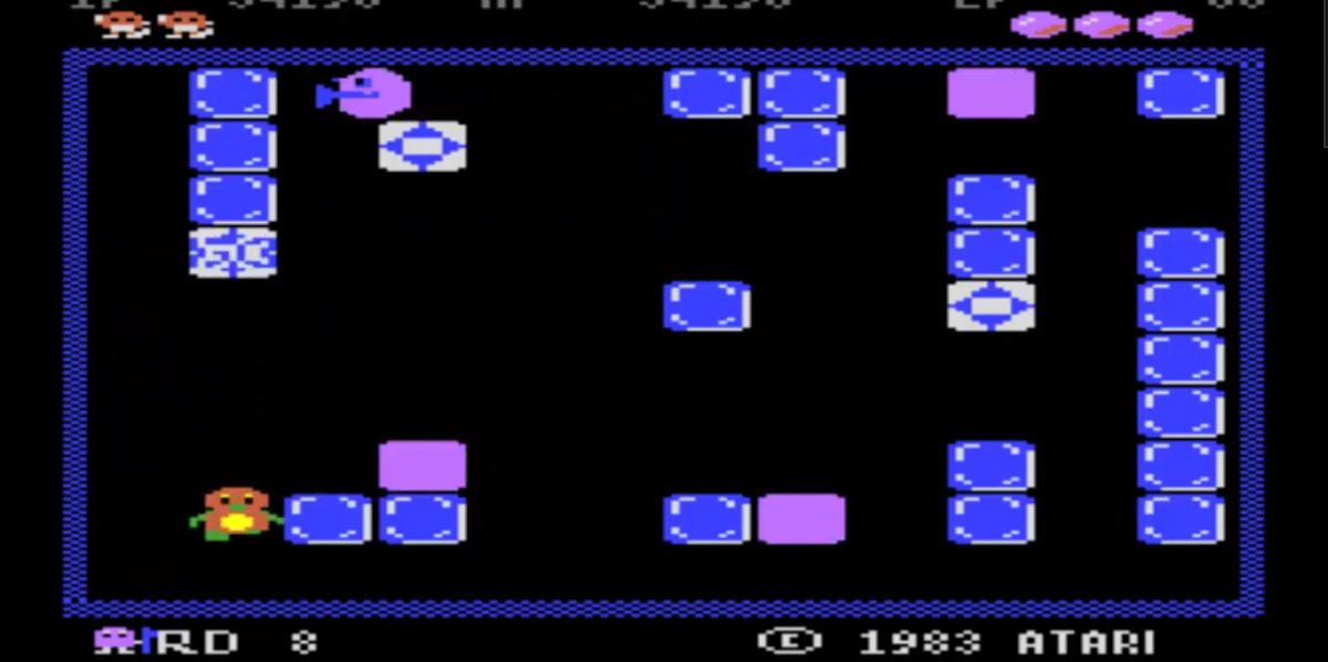screenshot of Pengo Atari 5200