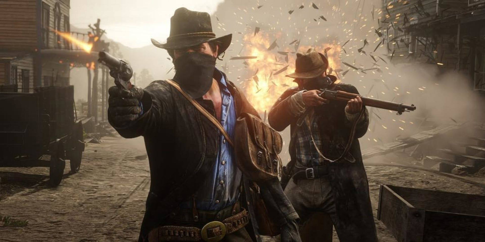 A cutscene during the main quest in Red Dead Redemption 2