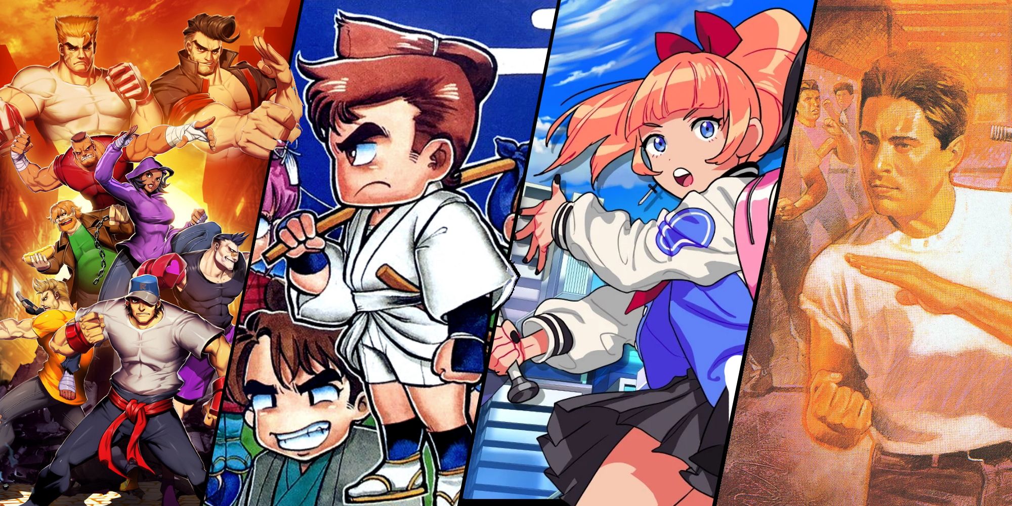 River City Ransome Featured Image (featering the box art take from River City Ransom, River City Ransom Underground, River City Girls)
