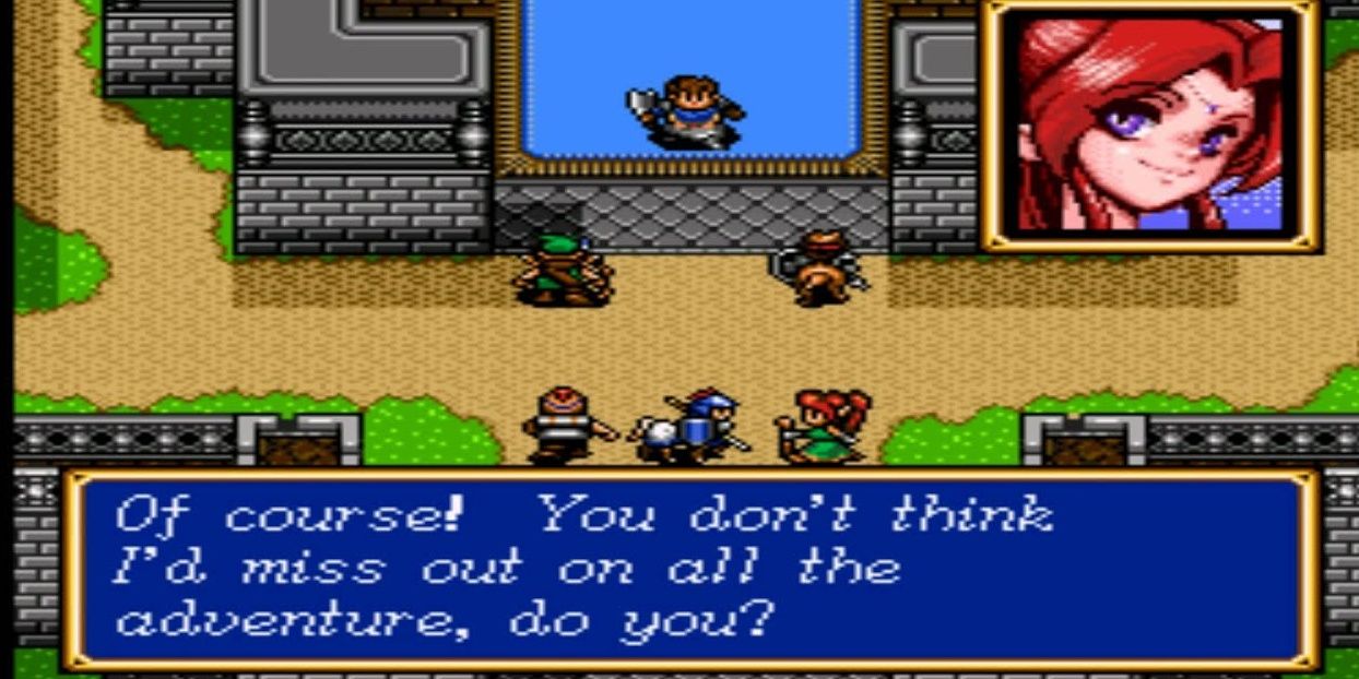 Shining Force CD recruiting a new character 