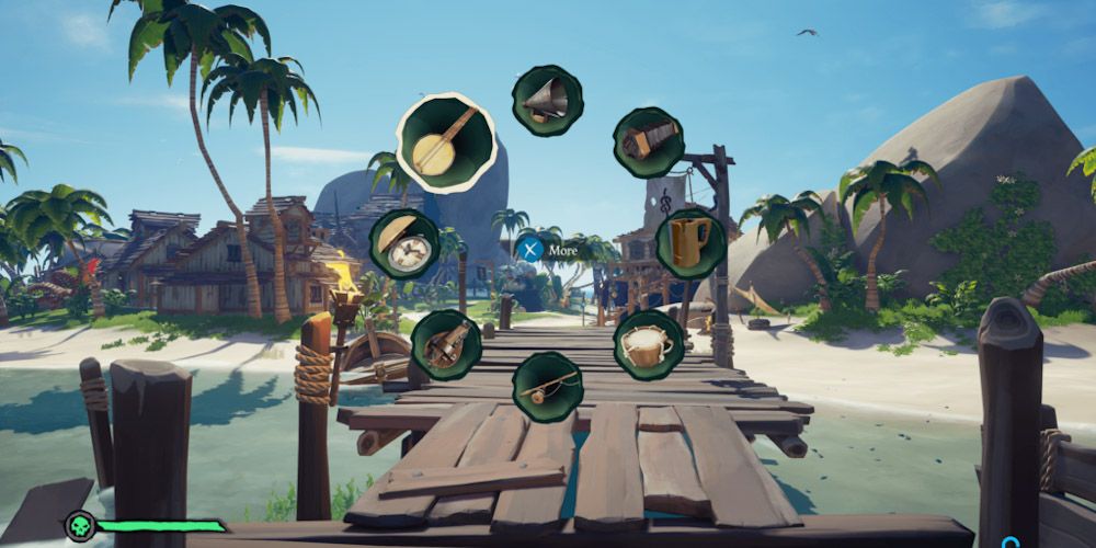 Sea Of Thieves shot of tool selection screen with banjo highlighted