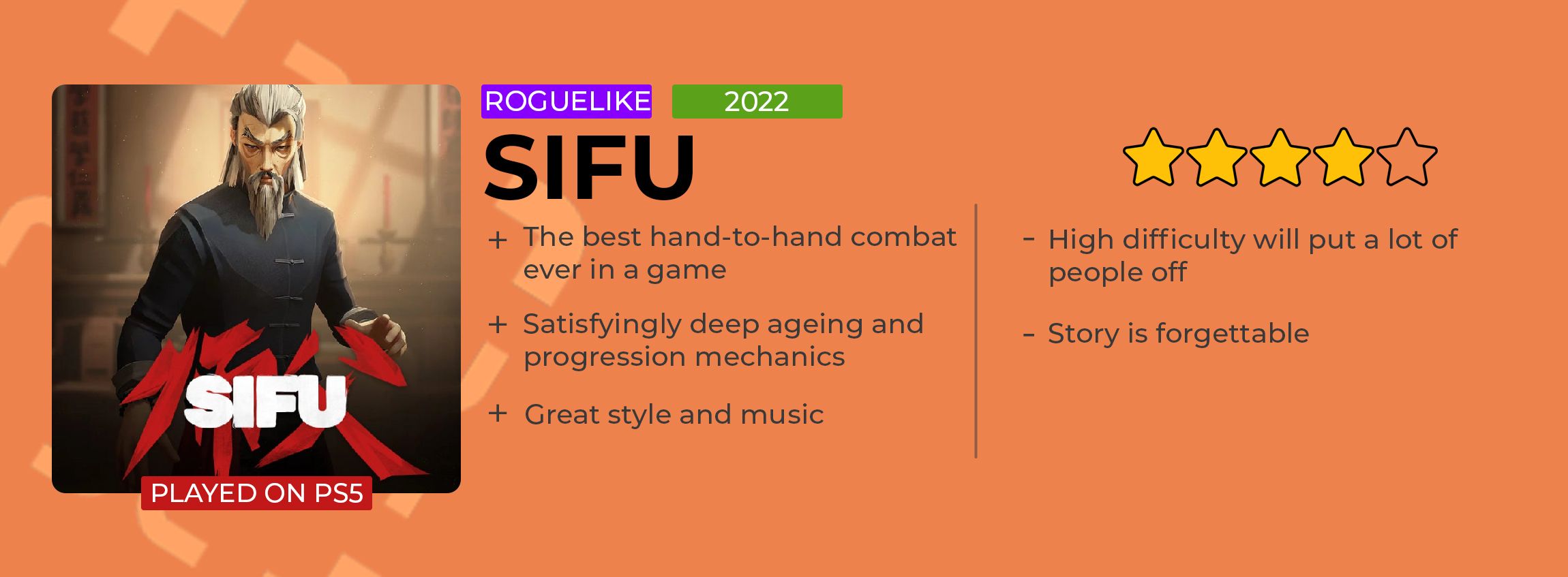 Sifu review card