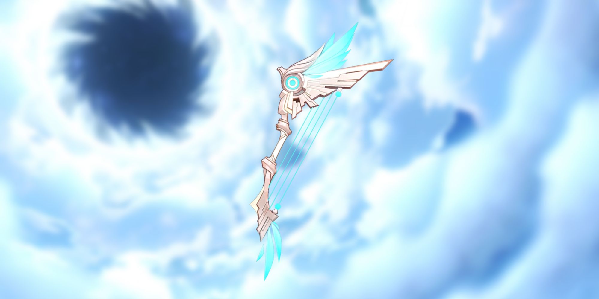 Genshin Impact Skyward Harp on wish background