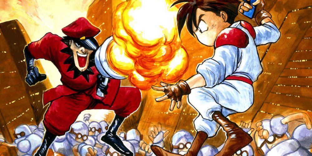 Smash Daisuke as seen in the promotional art for Gunstar Heroes 
