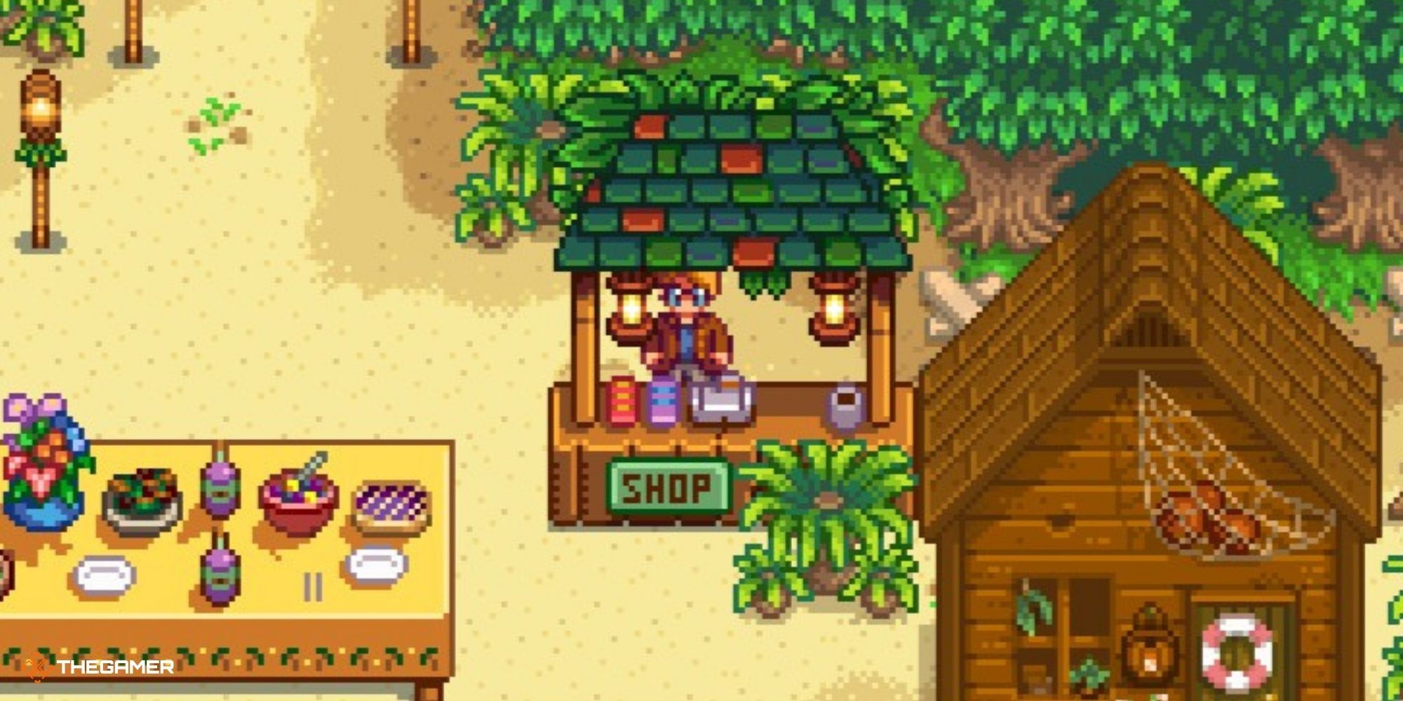 Stardew Valley -  Pierre's shop at the Luau