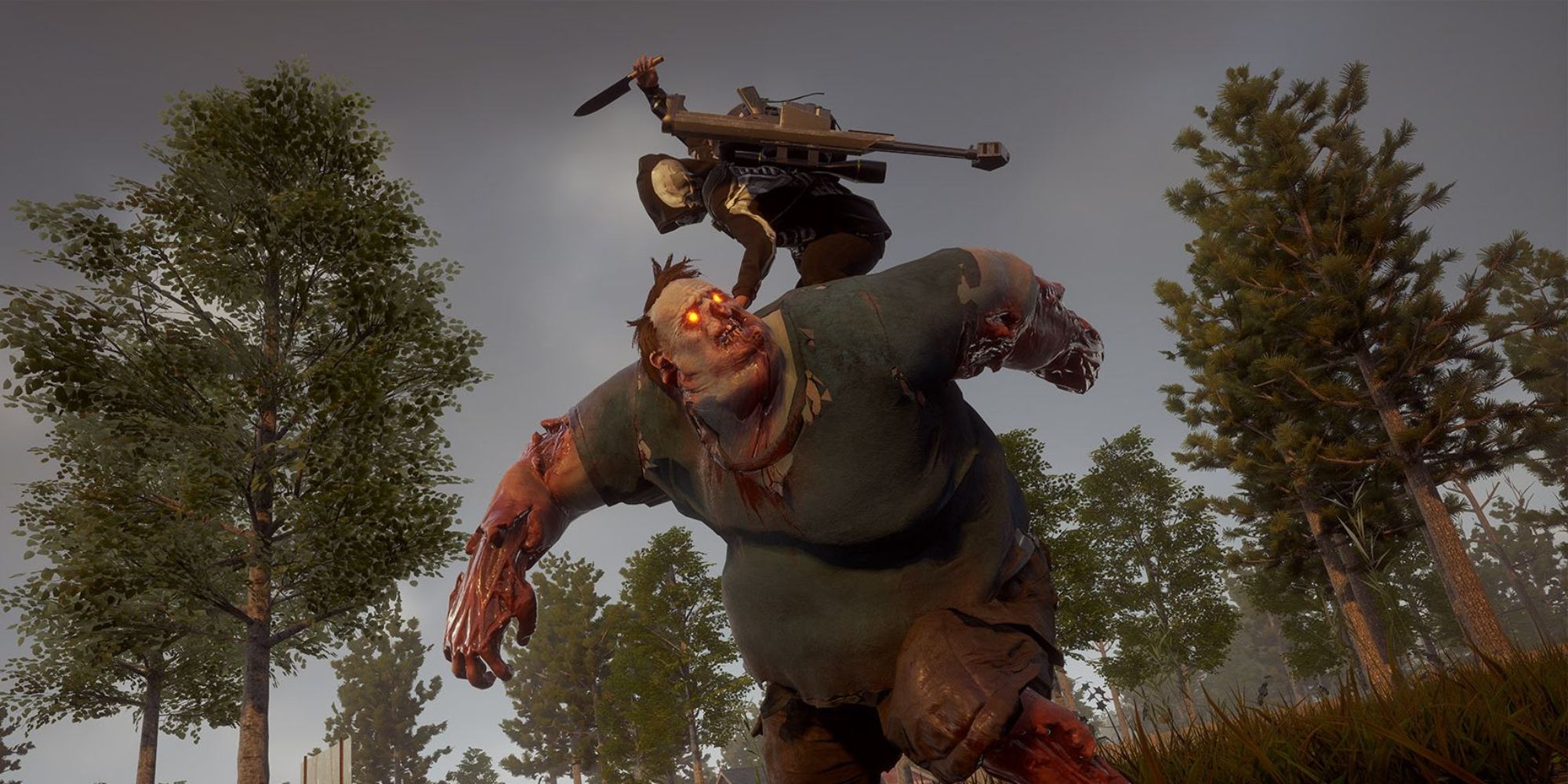 A player fighting a juggernaut in State of Decay 2.