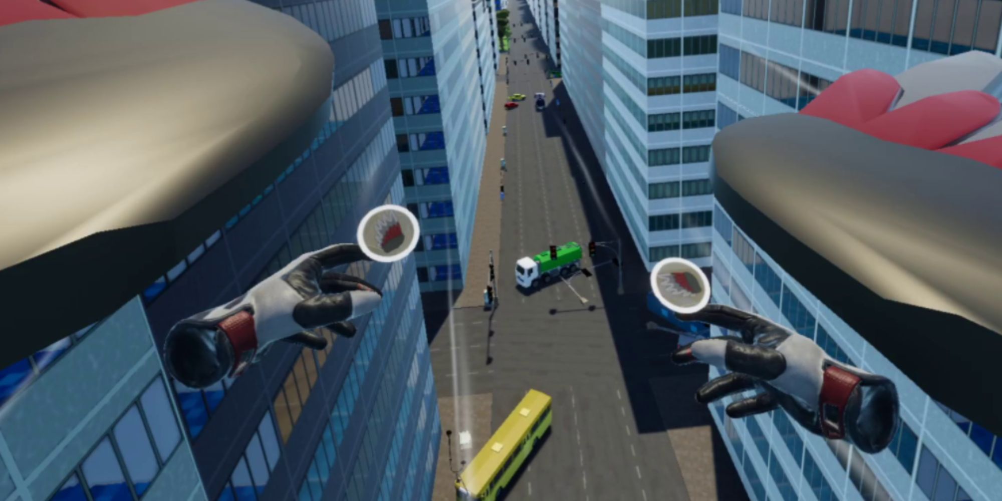 Superfly VR Player Inside A City