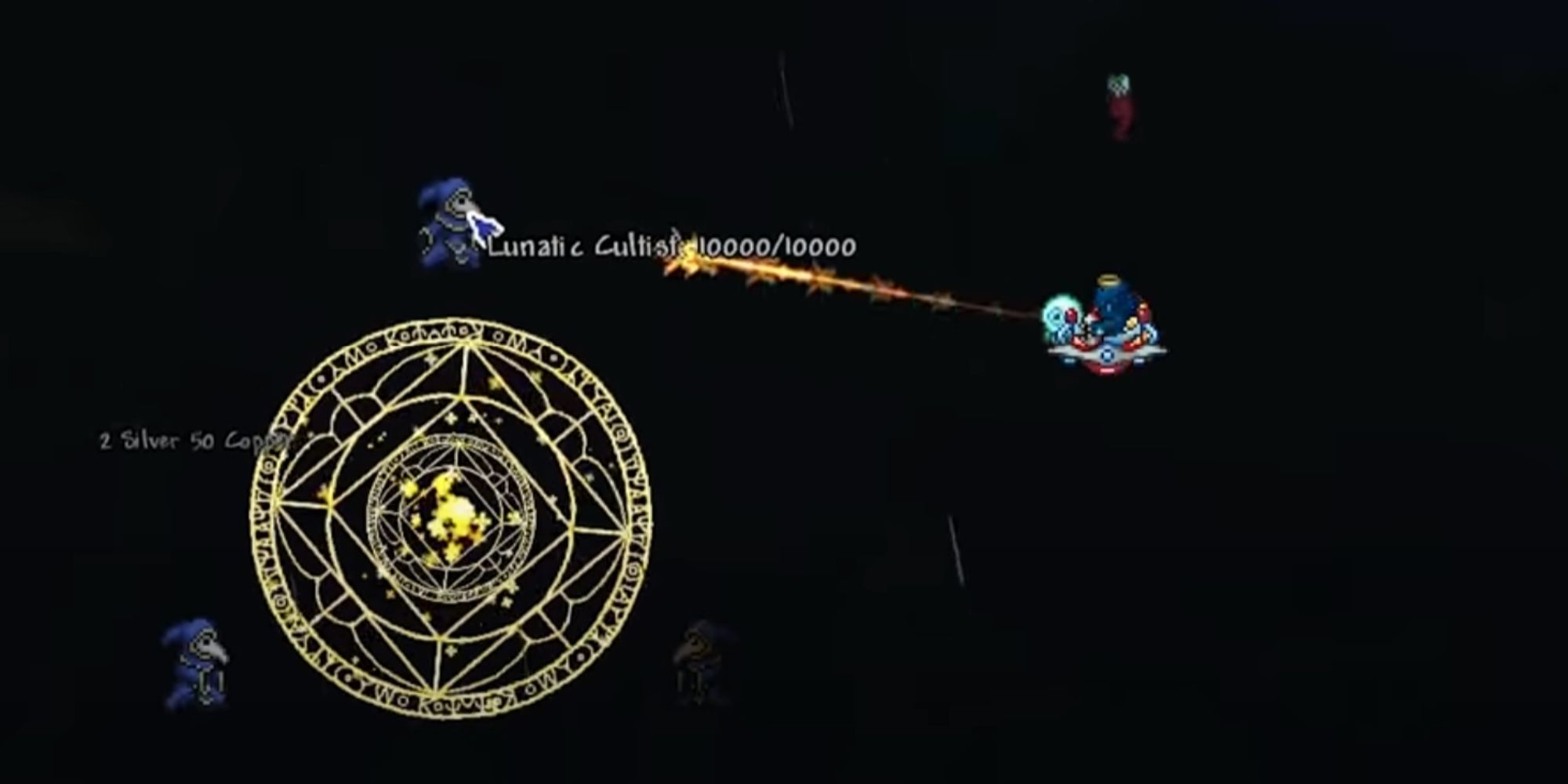 Terraria Multiple Cultist Characters Fighting The Main Character