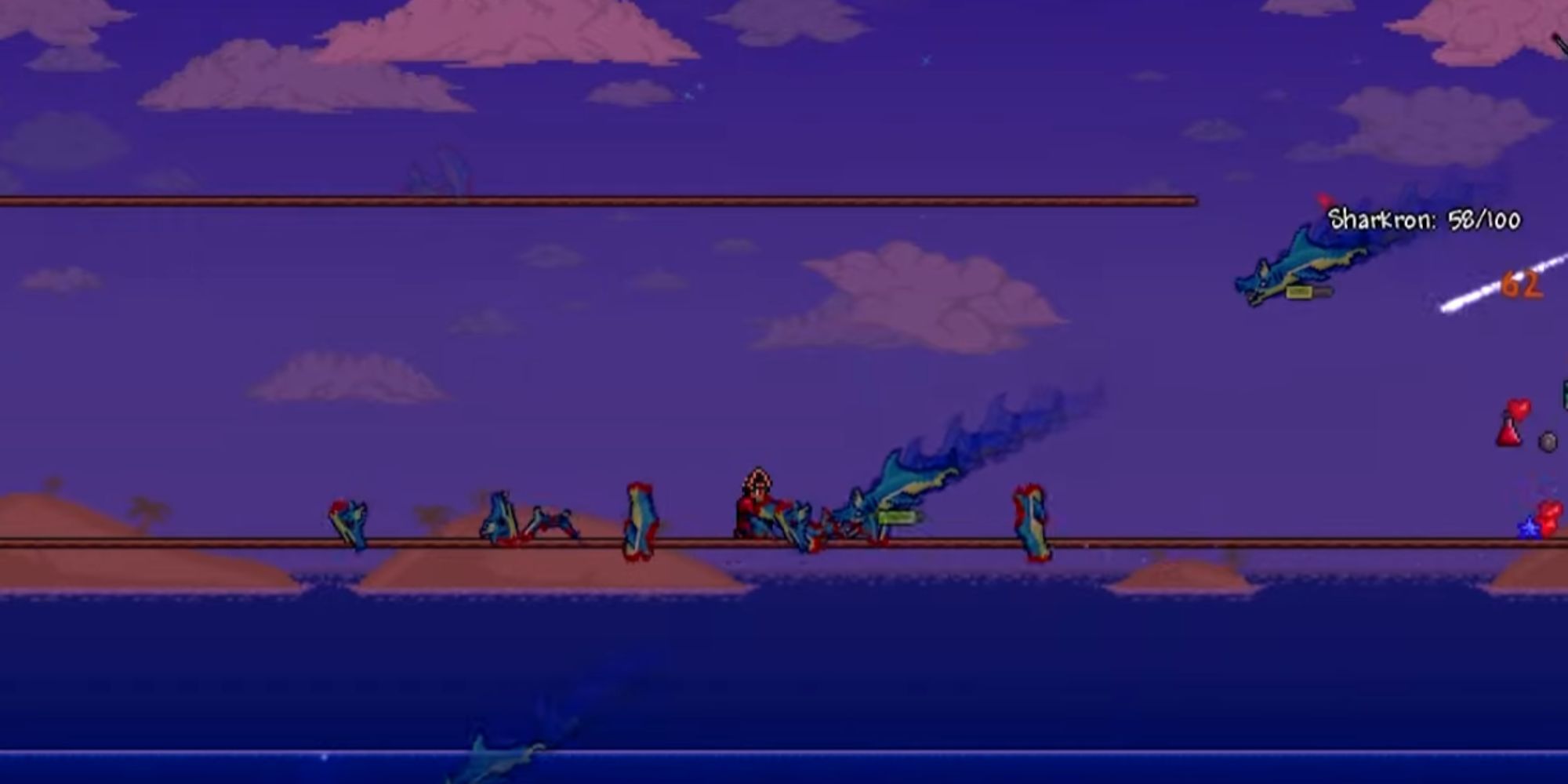 Terraria Sharkron Attacking A Character