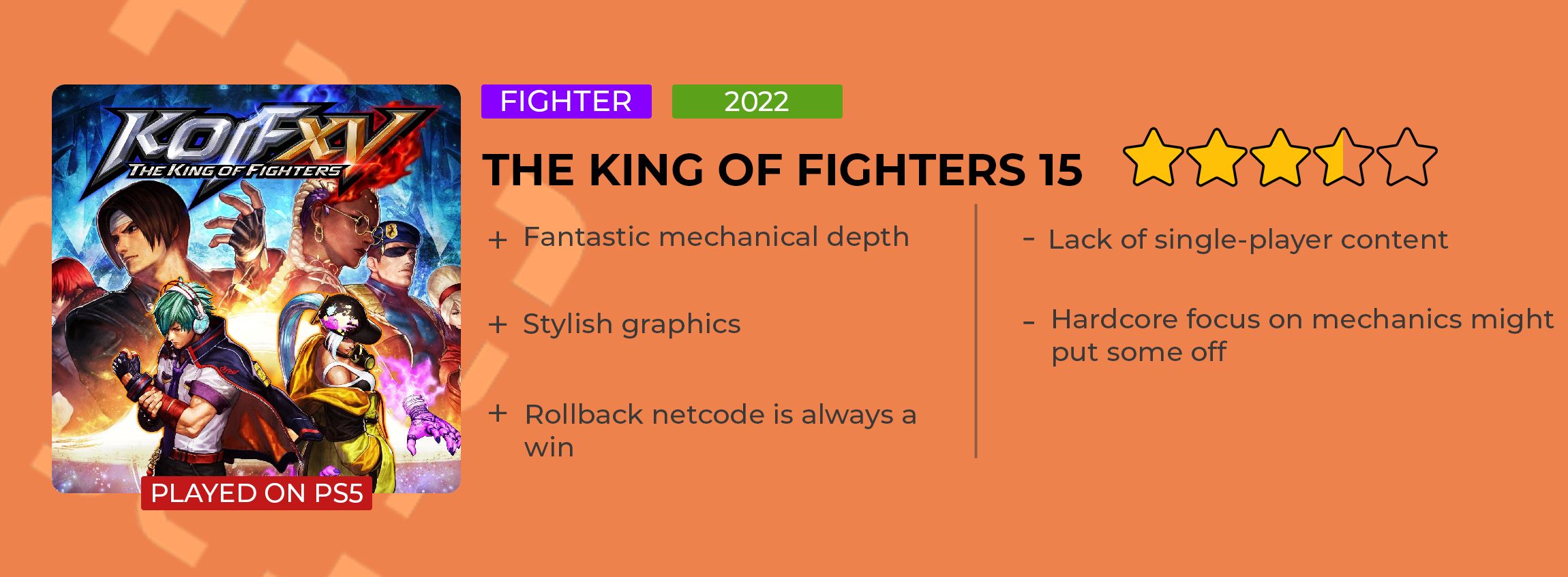 The King of Fighters 15 Review Card