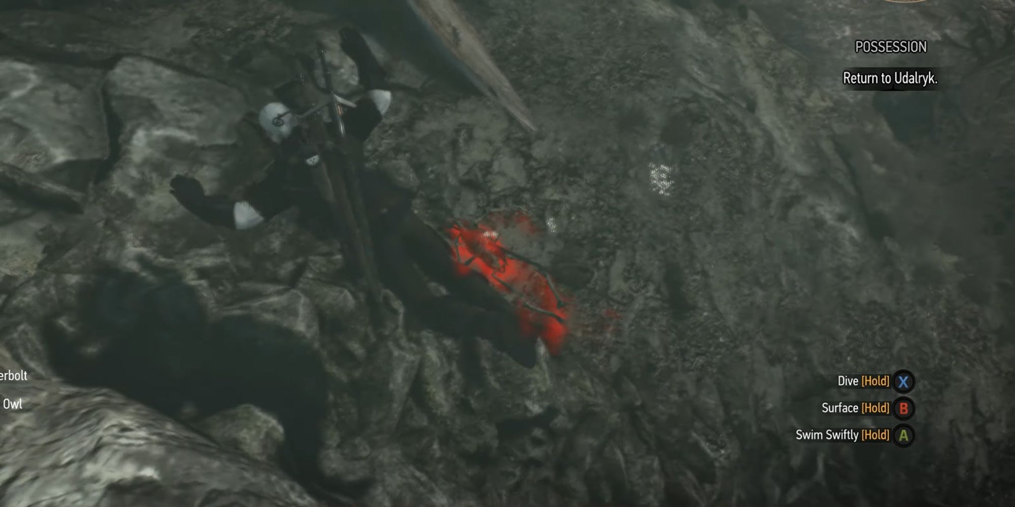 The Witcher 3 Screenshot Of Geralt Finding Sword