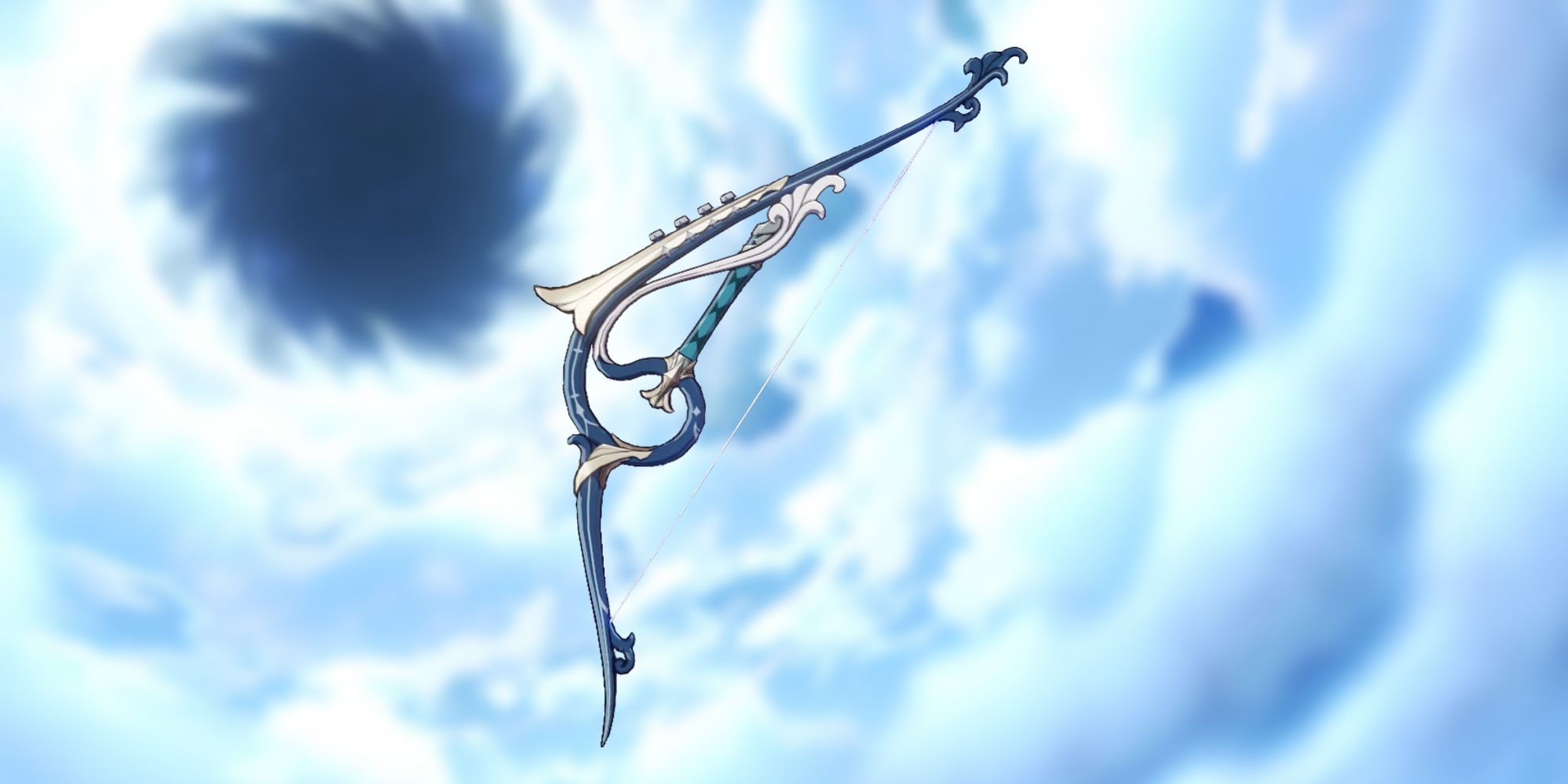 The stringless bow on wish background