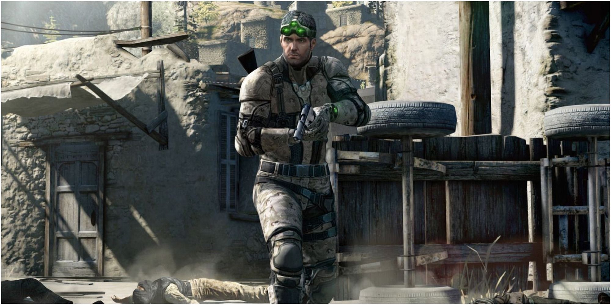 Sam Fisher patrolling the area